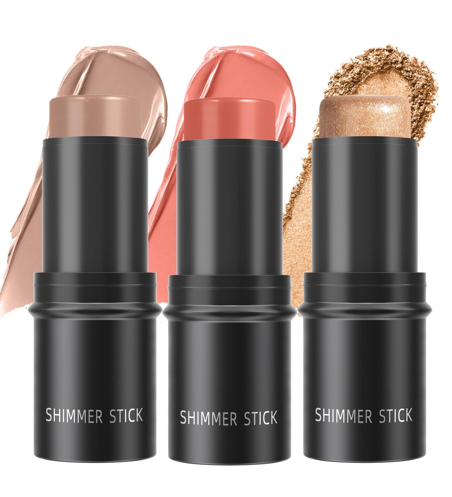 3 Pack Versatile Face Contour Highlighter Waterproof Non-Greasy Perfectly Define Your Features Highlighter Makeup - Buy Online on GoSupps.com