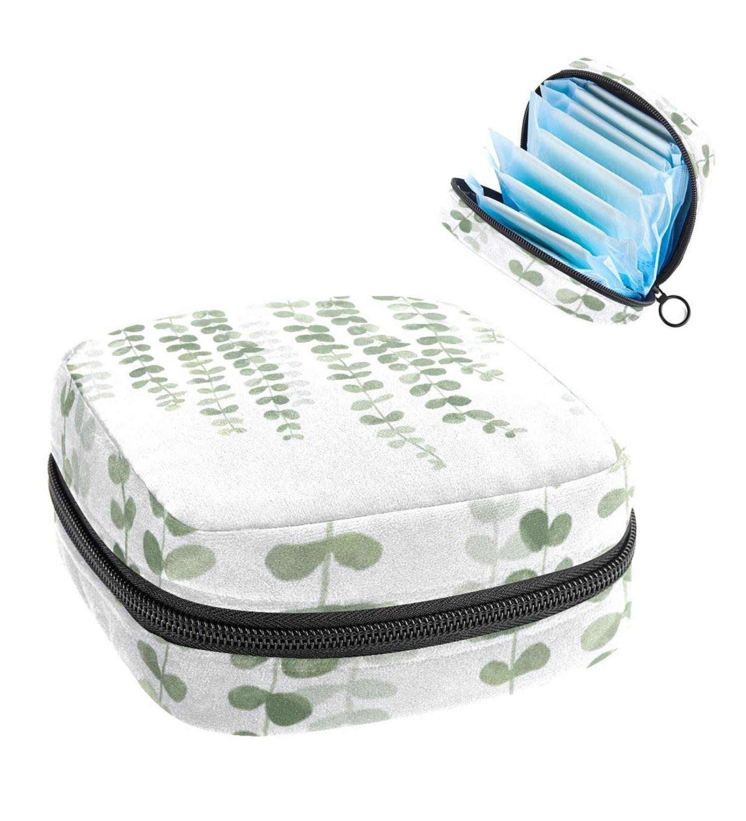 Womens Bonds Storage Pockets Stillpad - Hand-Drawn Leaves Sustainable Period Kit Bag for Women & Girls | Eco-Friendly Feminine Products - Buy Online on GoSupps.com
