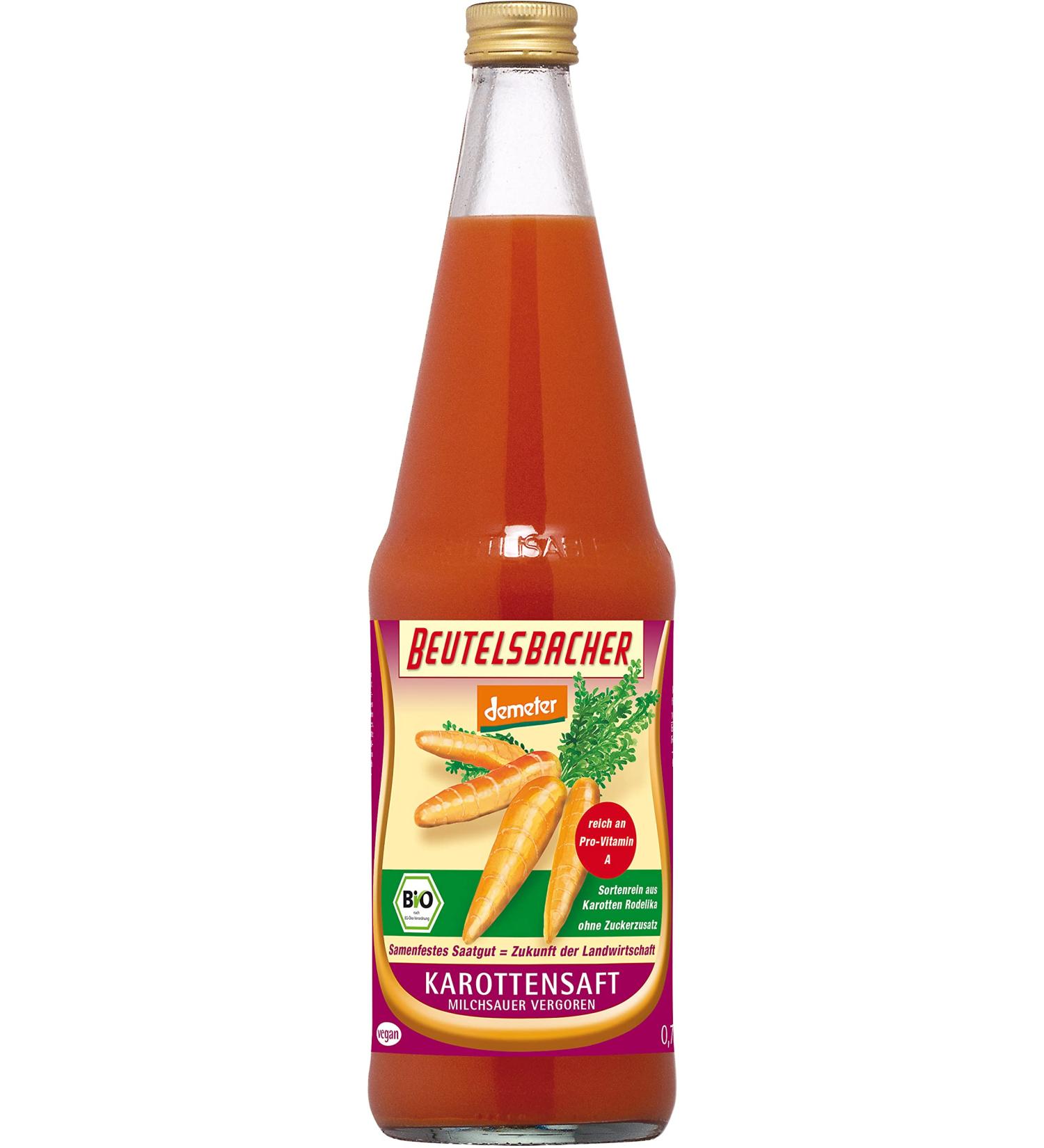 Beutelsbacher organic demeter carrot juice Rodelika lactic acid fermented (2 x 0.70 l)