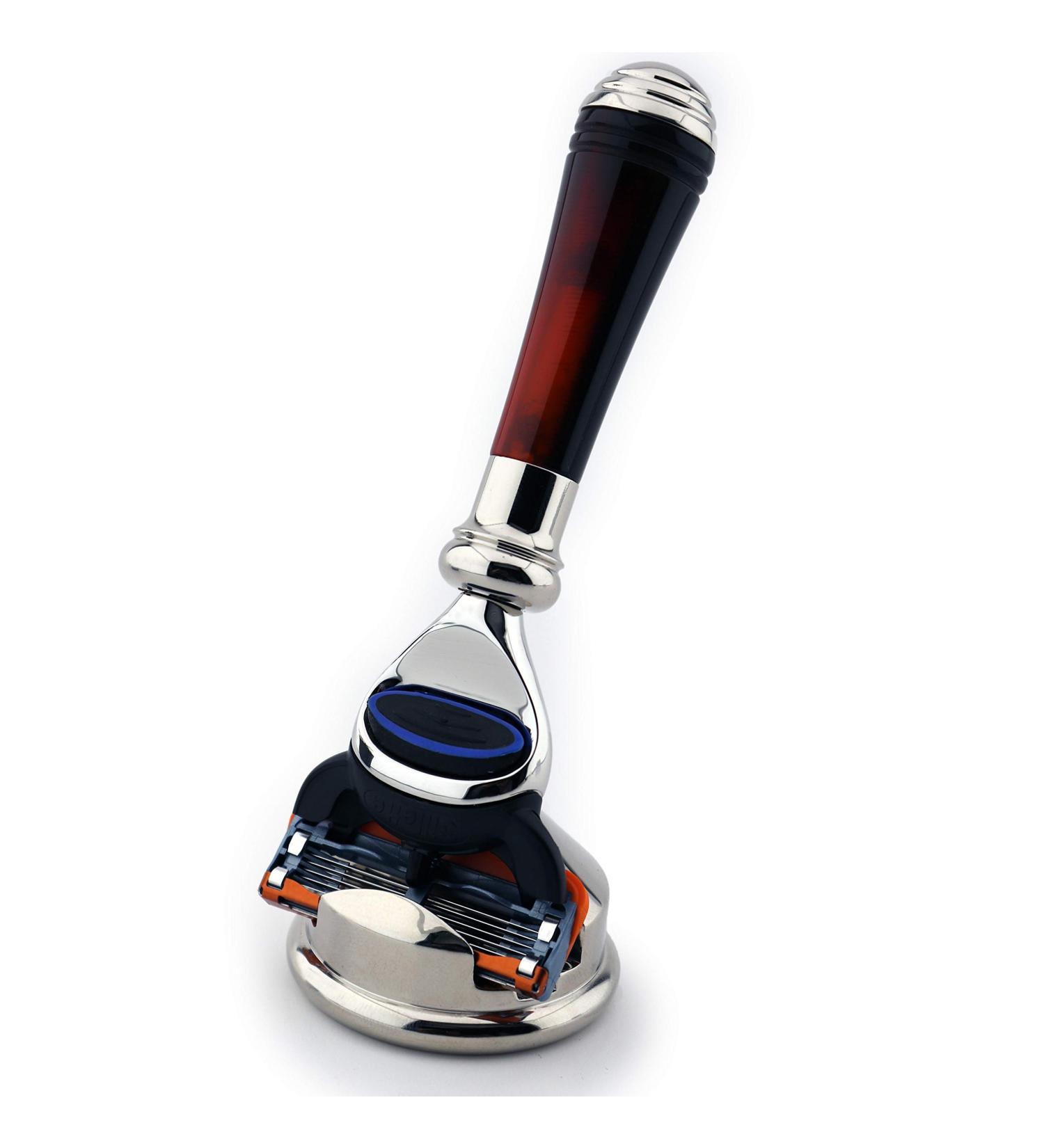 Turtle Luxury Safety Razor - 5 Blades + Stainless Steel & Chrome-Plated Mini Handle - Limited Edition - Buy Online on GoSupps.com