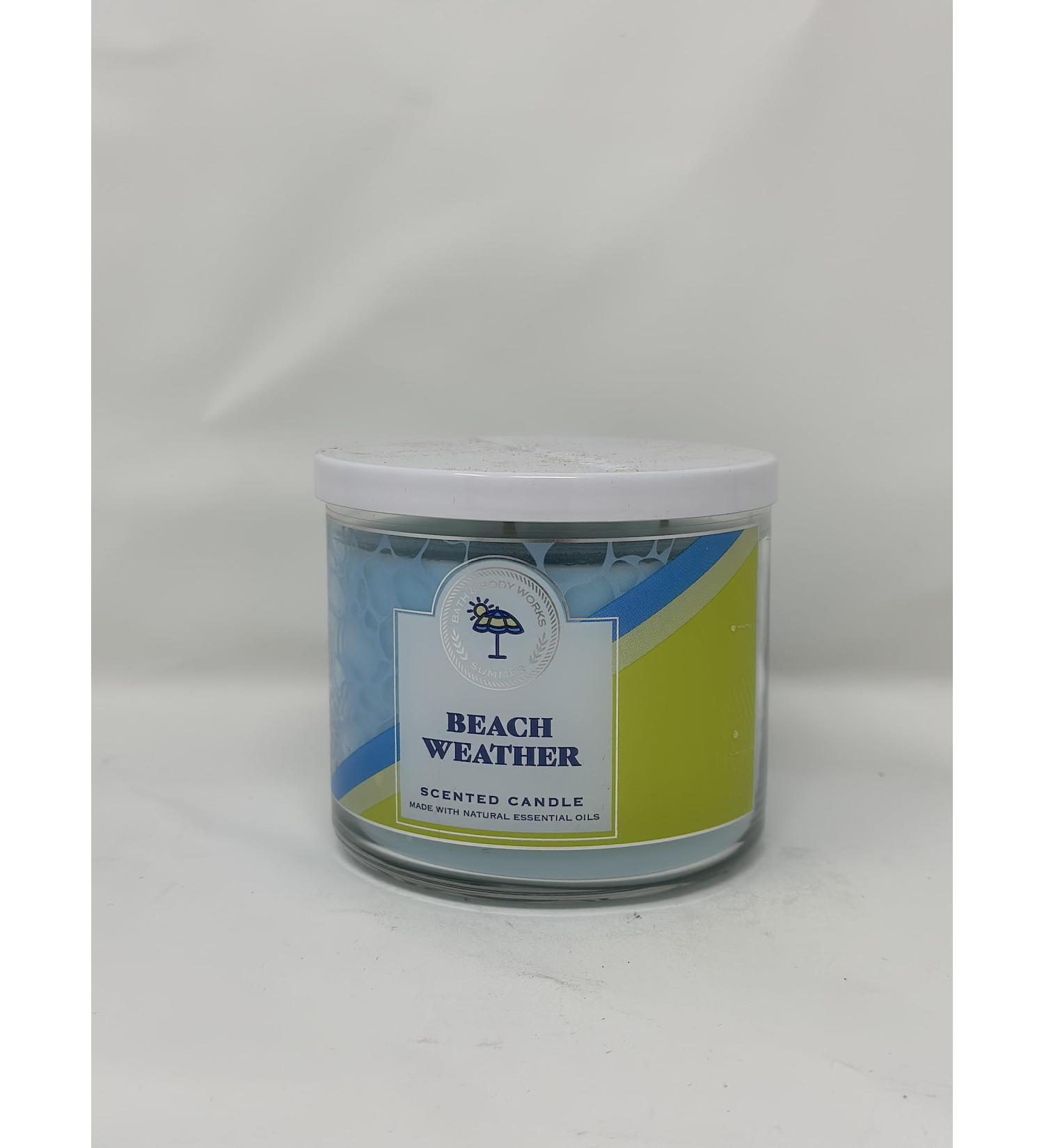 Beach Weather 3-Wick Candle 14.5 oz / 411 g Made with Natural Essential Oil