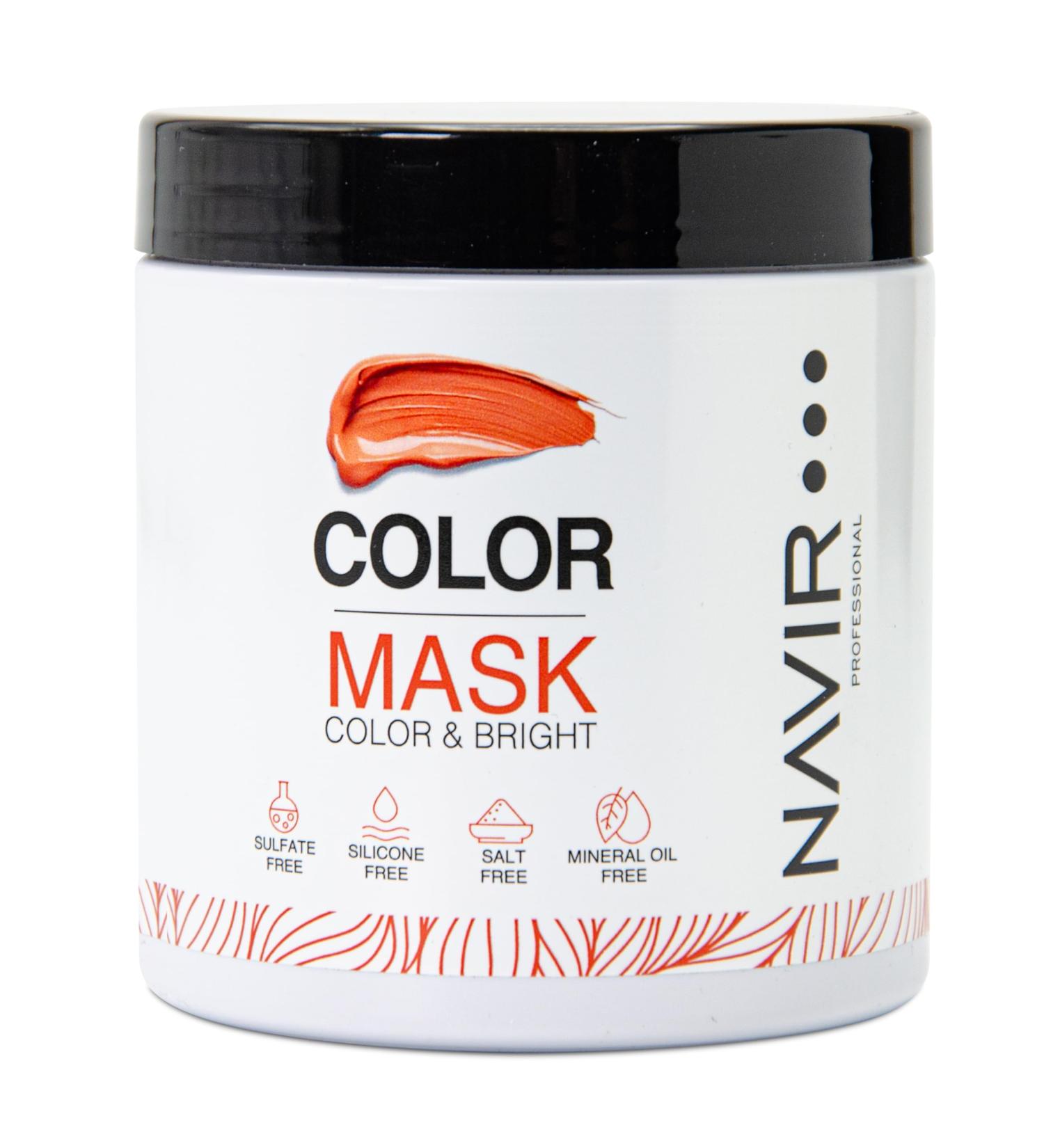 Navir Profesional NAVIR Professional Colour Care Mask for Colored Hair - Deep Nutrition Hydration Shine & Colour Protection - Free from Sulfates Parabens Silicones & Salts - 300ml