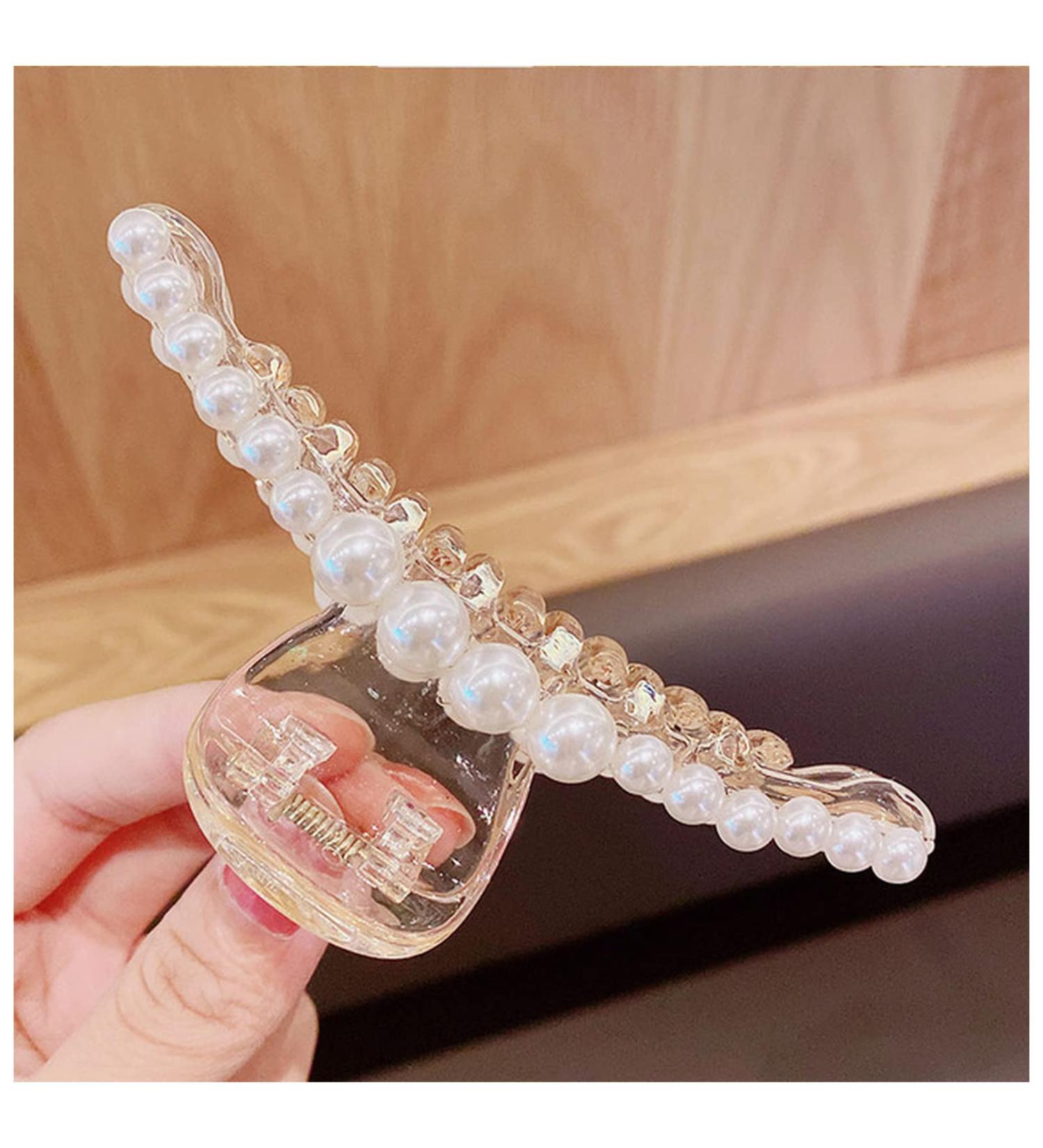 Hair Clips Retro Elegant Big Pearl Hairpin Sweet Hairpin Hairstyle Makeup Headband Hairpin Hair Accessories Blue Hair Clips (Size : 5) - Buy Online on GoSupps.com