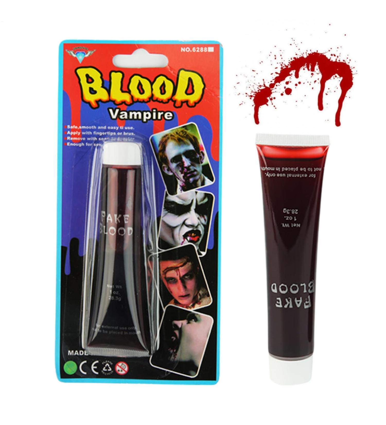 Vampire Blood - Realistic Fake Blood Makeup | Washable Blood Gel for Face and Body Realistic Vampire Blood for Fancy Dress Halloween Blood Theatre Blood to Paint for Play - Buy Online on GoSupps.com
