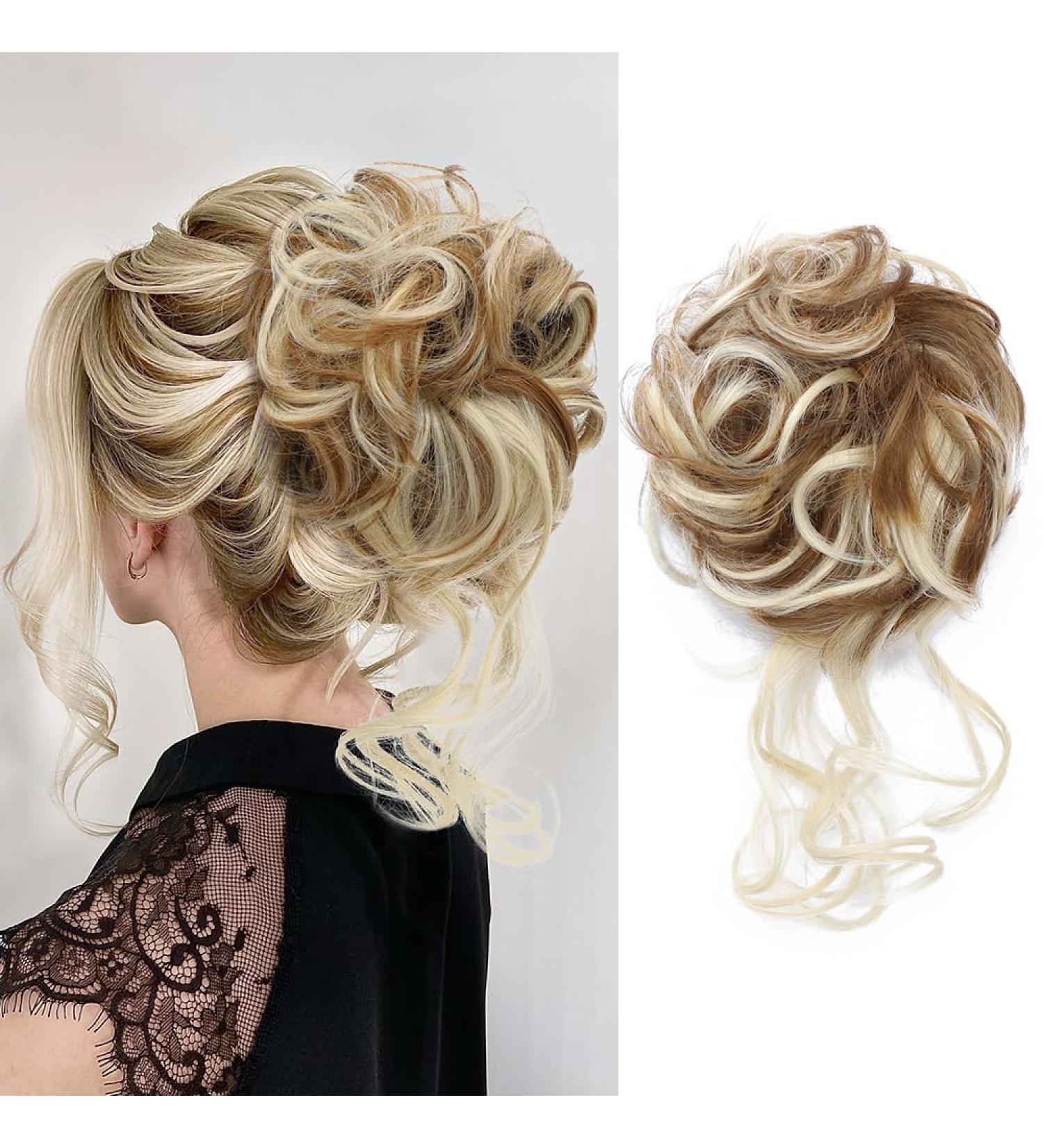 Messy Bun Hairpiece Hair Gum Updos Hair Piece Voluminous Curly wavy Hair Bun Scrunchies Extensions for Women Girls (18H613) - Buy Online on GoSupps.com
