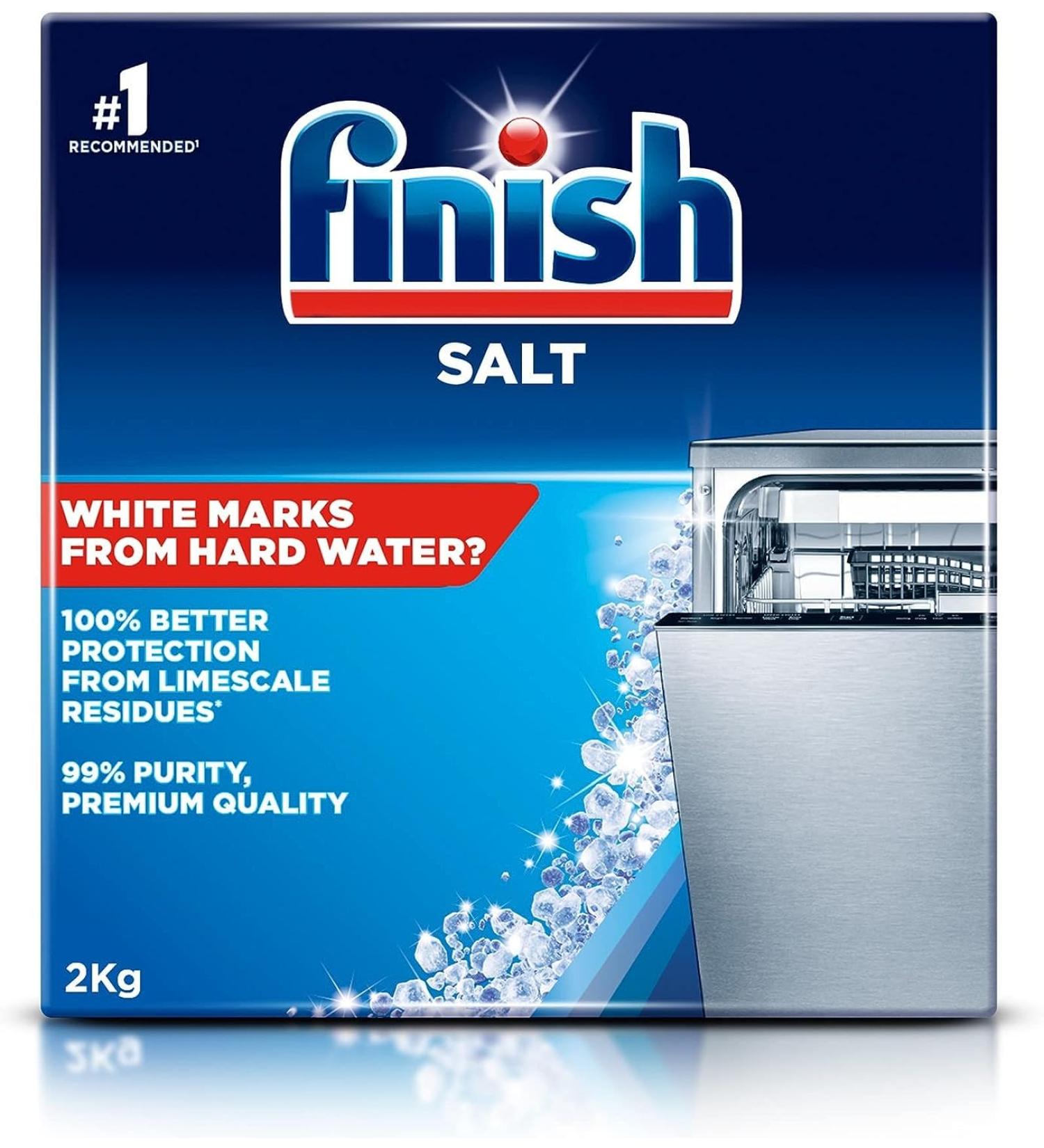 2kg Finish Dishwasher Salt for Dishwashers and Water Softeners - Easy-Pour Box - Buy Online on GoSupps.com