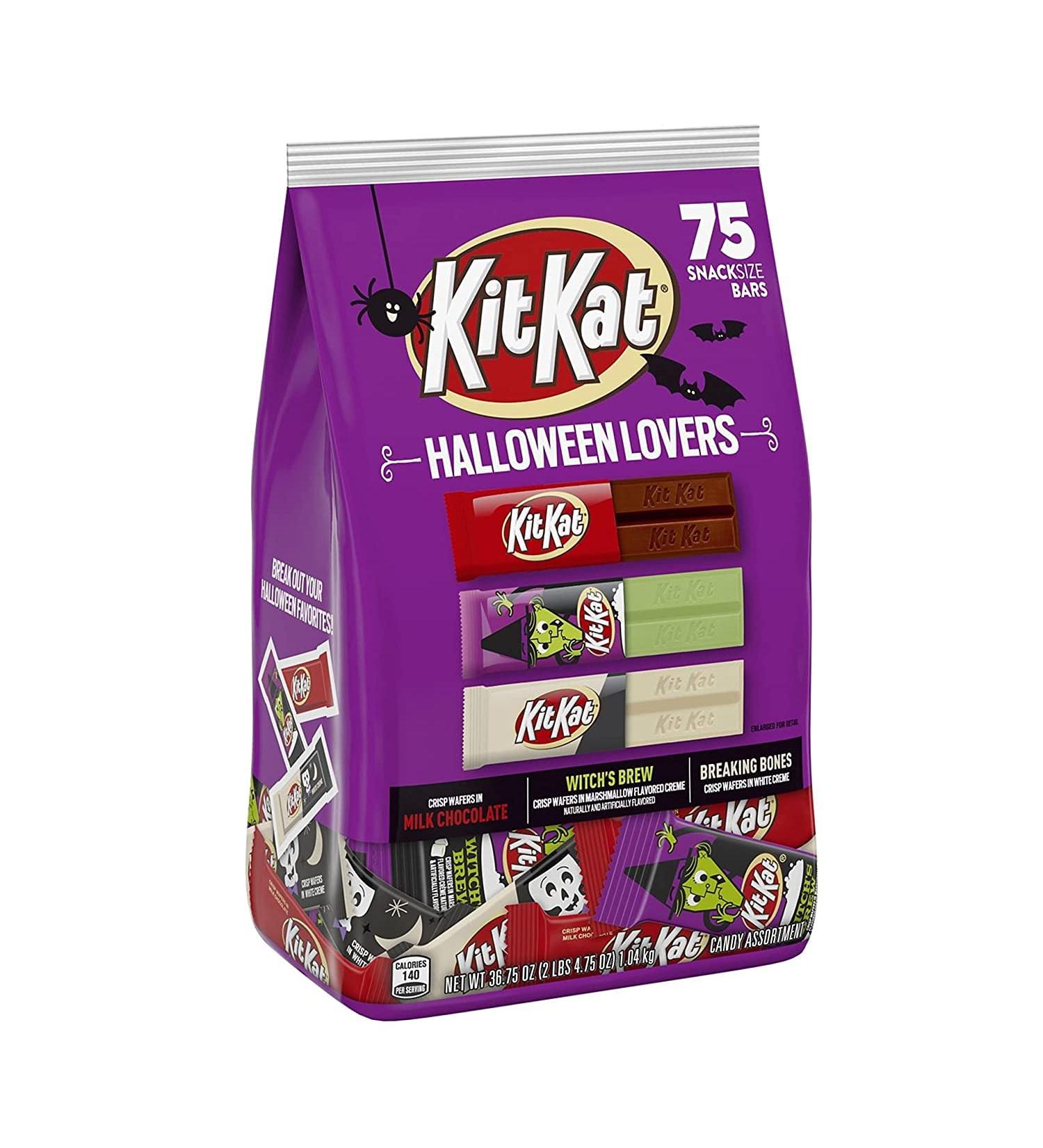 KIT KAT Halloween Lovers Assorted Milk Chocolate and Creme Snack Size Wafer Candy Bars - 36.75 oz Bulk Variety Bag (75 Pieces) - Buy Online on GoSupps.com
