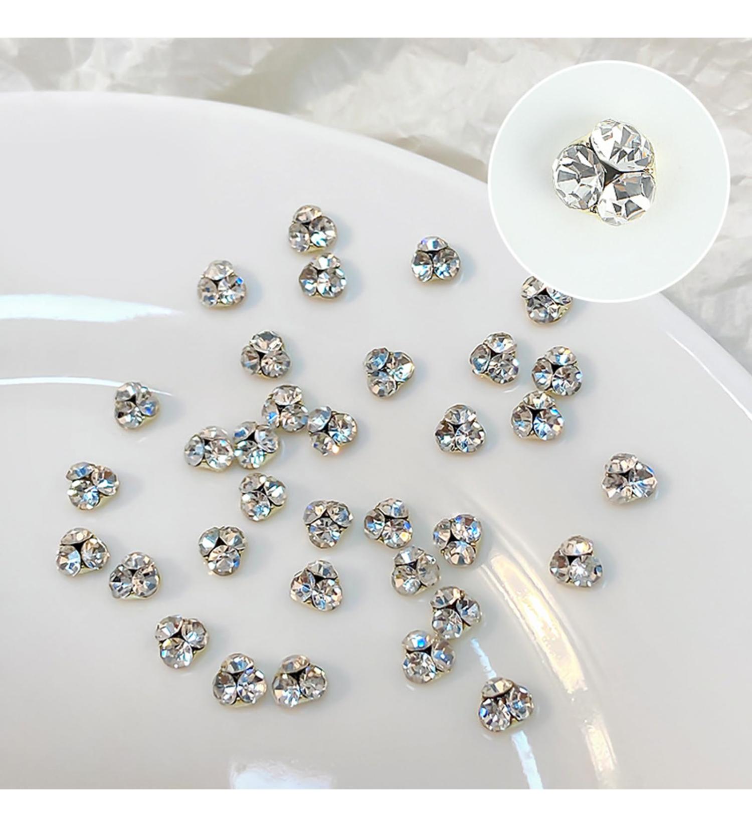 FEIlei 10Pcs Flatback Glass Nails Rhinestones Nail Art Decoration Manicure Accessory - Buy Online on GoSupps.com