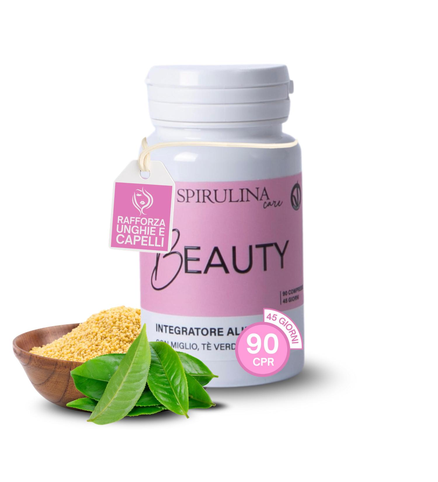 Hair Nails & Skin Mil L-Cystine Spirulina Green Tea Zinc and Vitamin E 90 Tablets to 600mg - Buy Online on GoSupps.com