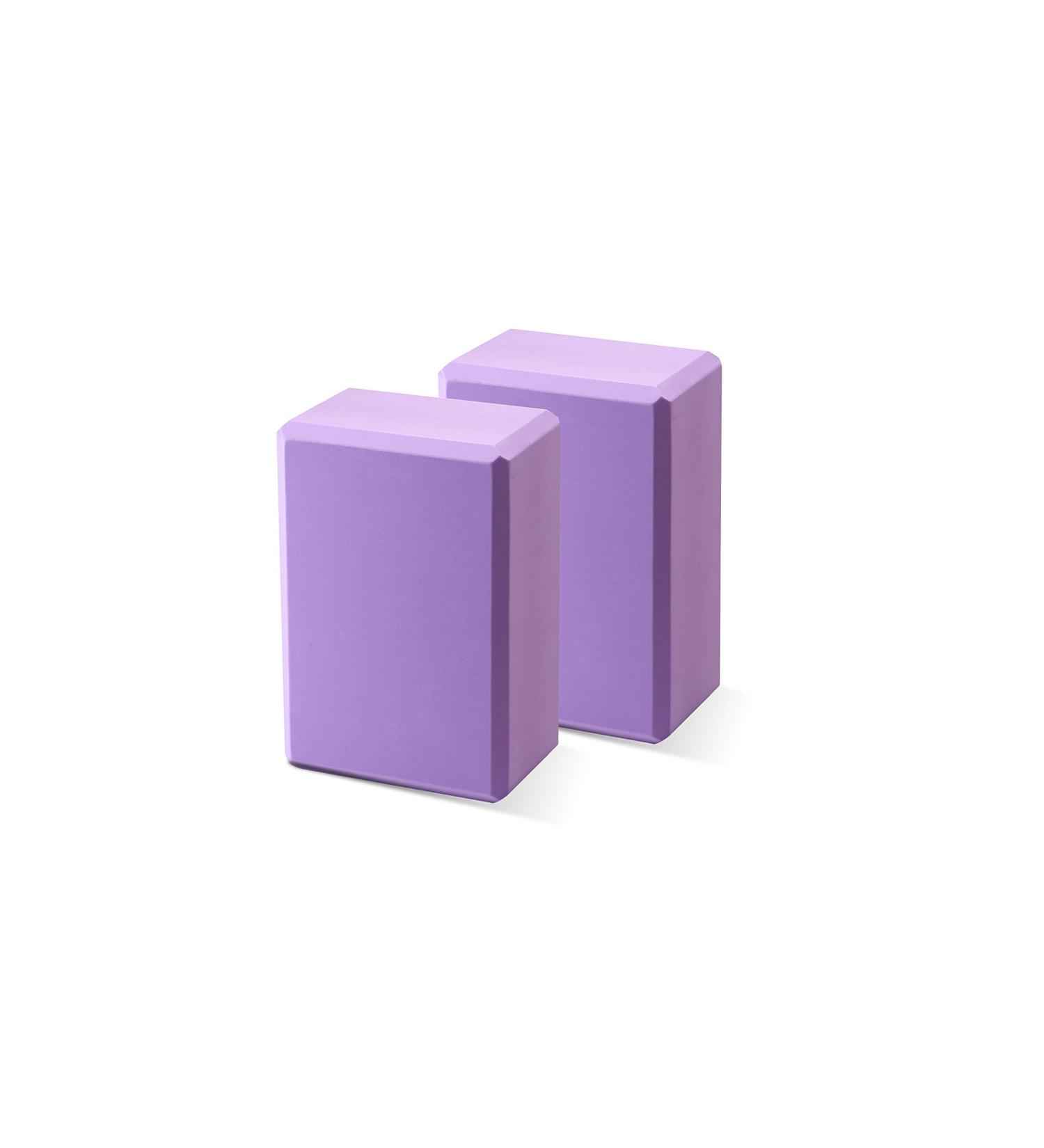 Unipack High Density EVA Foam Yoga Block 9x6x4 2PK - Purple - Buy Online on GoSupps.com