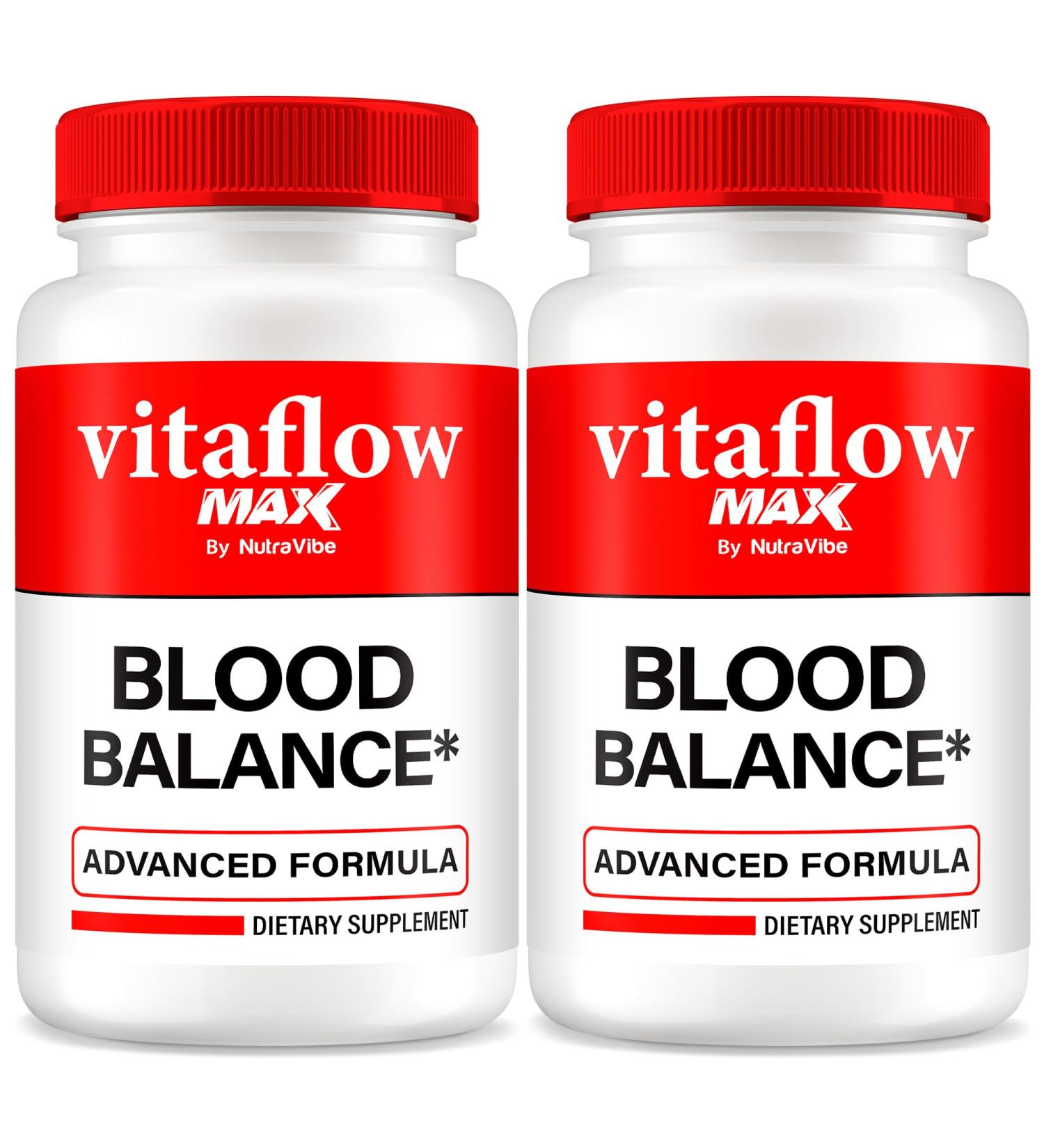 (2 Pack) Vitaflow Max Blood Balance Support Official Vita Flow Joint Support Premium Blend for Blood Pressure & Overall Health Supplement VitaFlow Max Blood Pressure (120 Capsules) - Buy Online on GoSupps.com