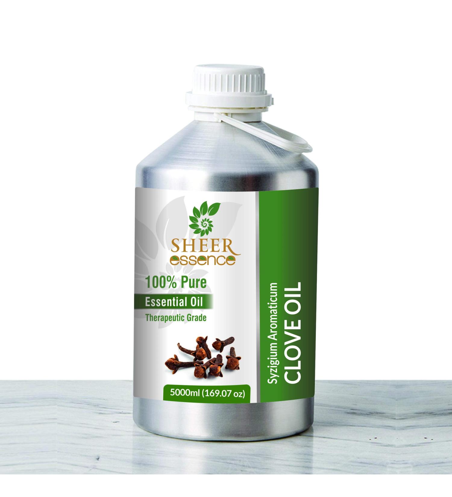 CLOVE OIL 100% Pure Undiluted Natural Uncut Therapeutic Grade Steam Distilled Essential Oils For Skin Hair And Aromatherapy 500ML CLOVE OIL 500ML