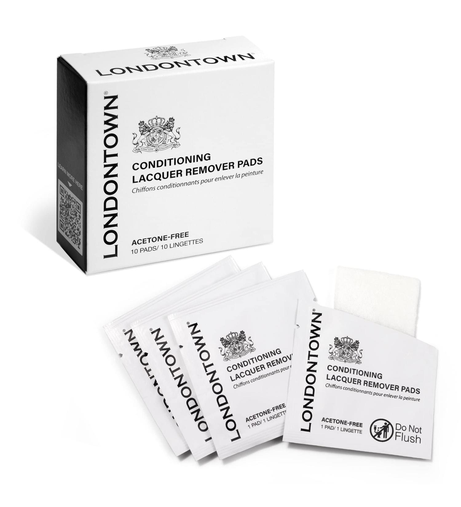 LondonTown Conditioning Lacquer Remover Pads - Gentle Nail Polish Removal Solution - Buy Online on GoSupps.com