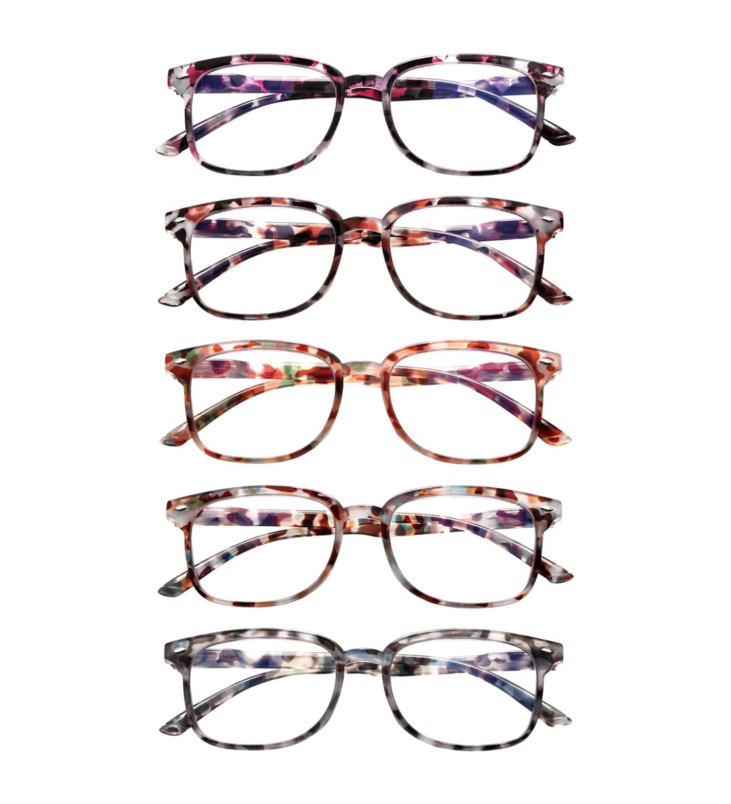 ZONLON 5 Pack Blue Light Blocking Reading Glasses for Men & Women - Multicolor Computer Glasses 2.75 x with Spring Hinge - Buy Online on GoSupps.com