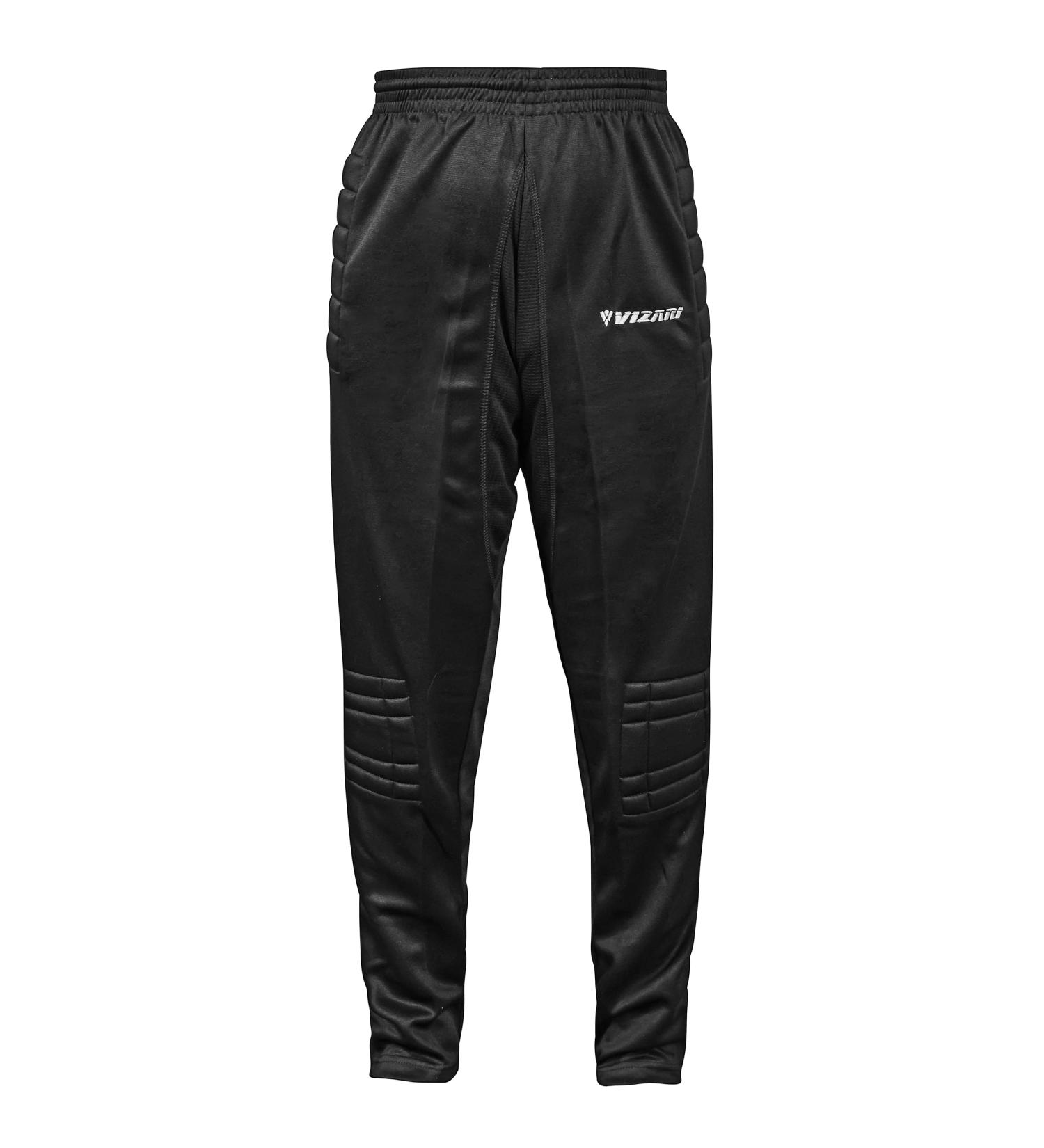 Vizari Primo Black Goalkeeper Pants - 100% Polyester Breathable Padded Hips & Knees Unique Design Side Pockets | M Size - Shop Internationally! - Buy Online on GoSupps.com