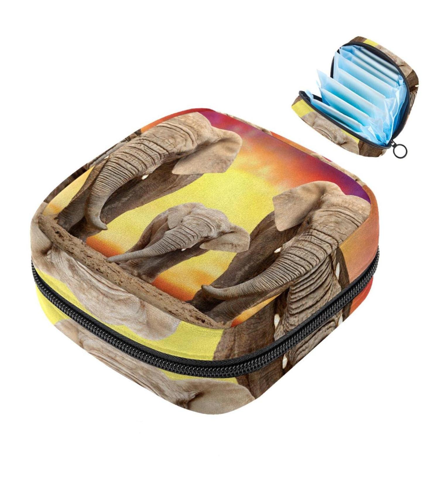 Buy African Elephant Family Women's Tampon Storage Bags - Multi Zip Pocket Bond-Storage Solutions - Buy Online on GoSupps.com