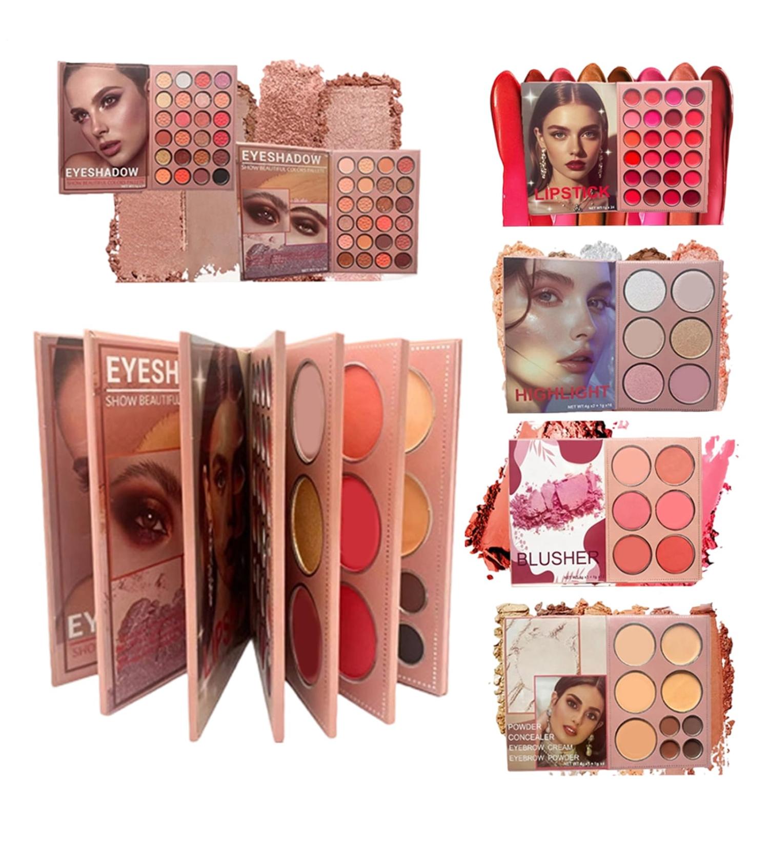 Palette de Maquillage Multi-Couleur 6 Couches | Palette Highlighter Blush Style Livre - pour Femmes Filles D butant Quotidien Soir e Rencontres Transport S ance Photo Mariage - Buy Online on GoSupps.com