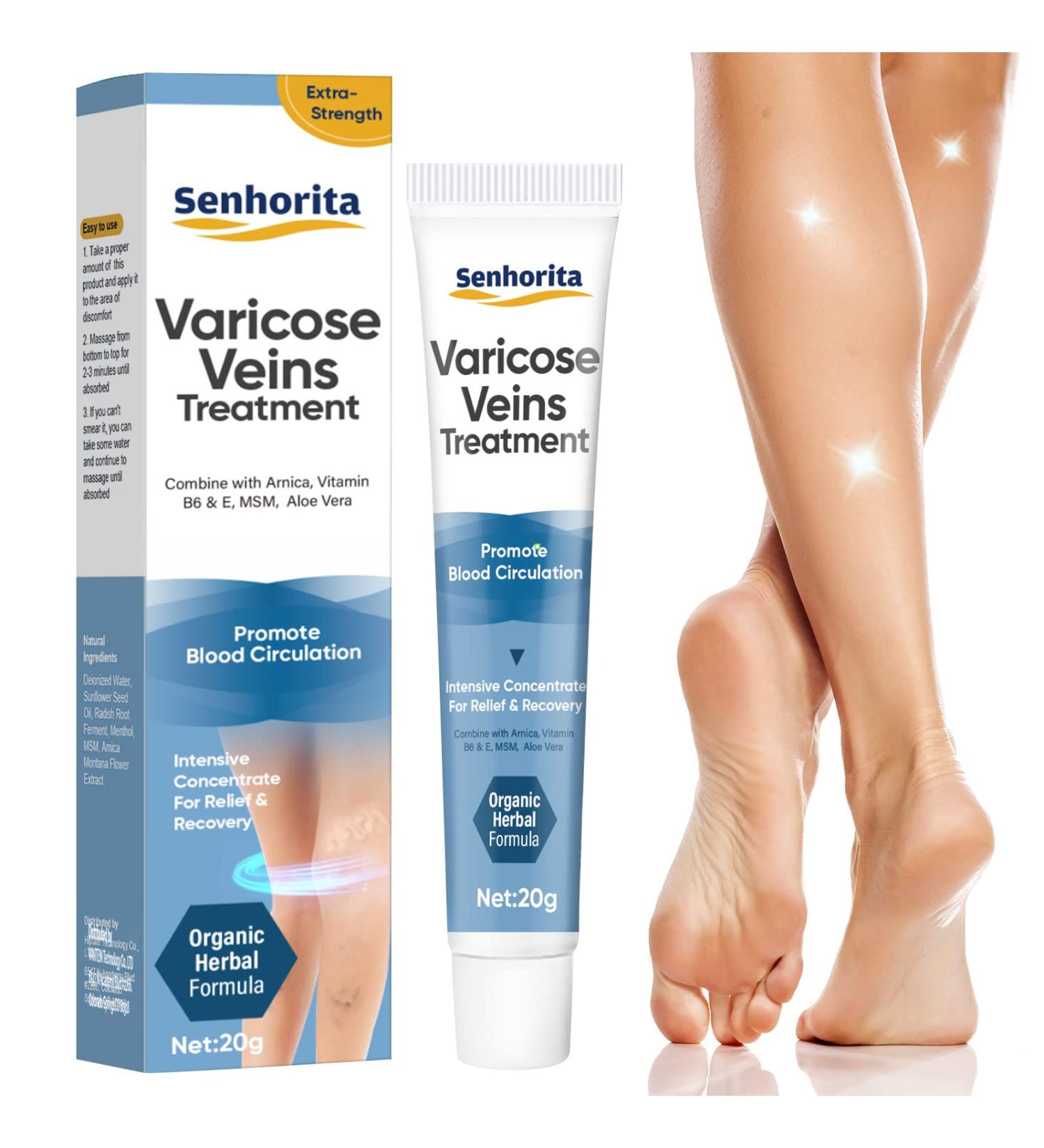Varicose Veins Cream for Legs | Spider Vein Relief Treatment | Strengthen Capillary Health | Improve Blood Circulation | 1 Count - Buy Online on GoSupps.com