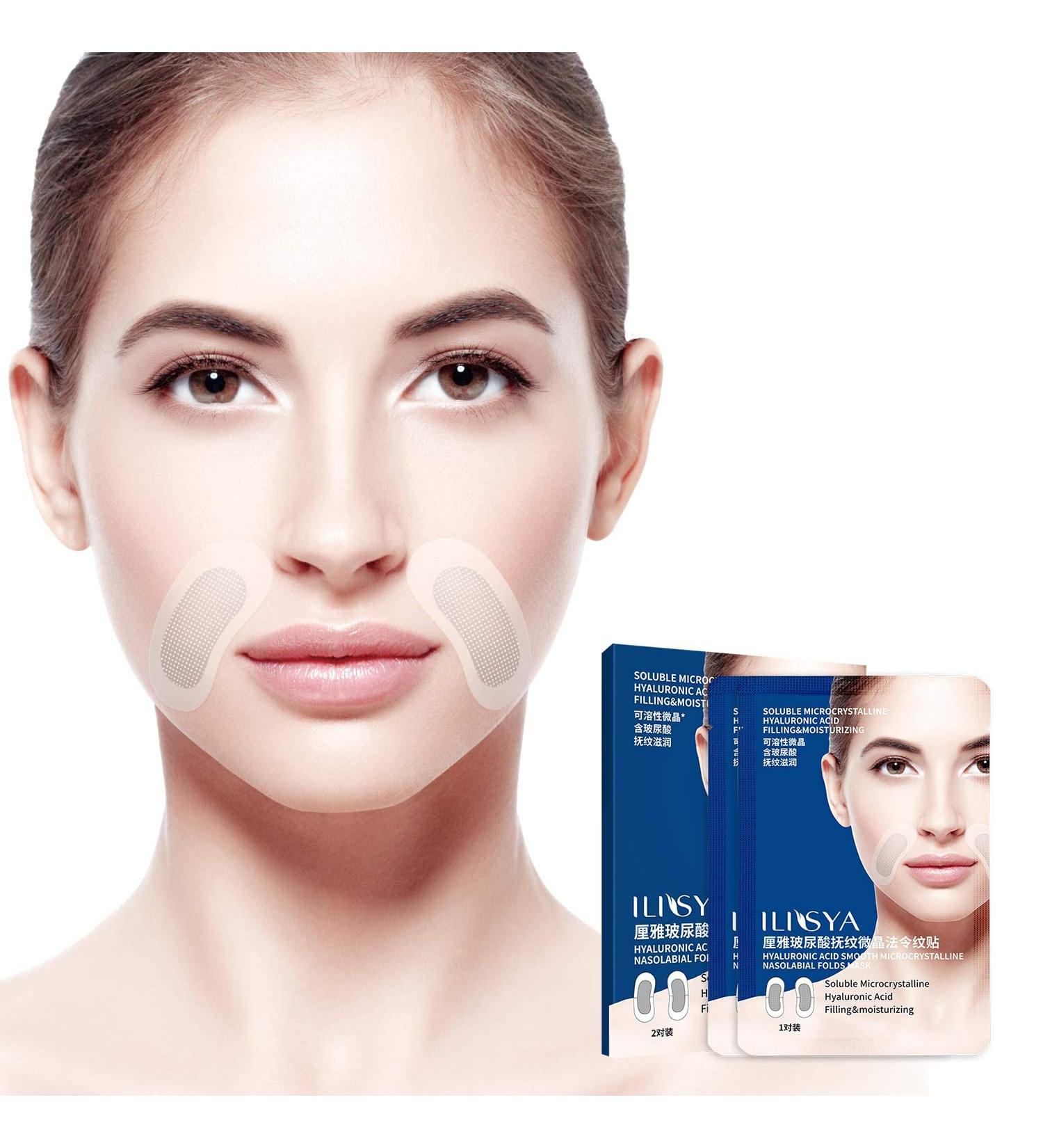 Micronadel Hyaluronic Acid Facial Plaster for Nasolabial Folds - Anti-Wrinkle Pads (2 Pieces) | International Shipping Available - Buy Online on GoSupps.com
