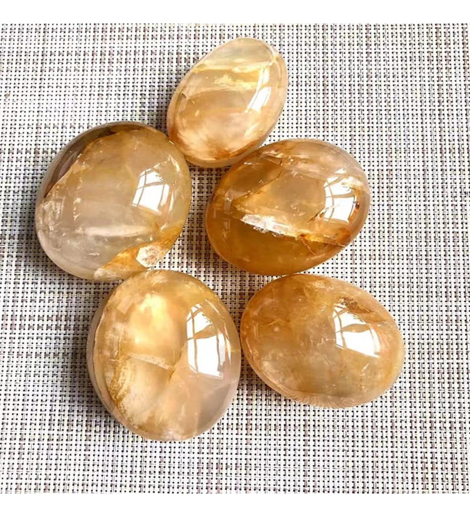 Natural Golden Healer Quartz Gemstones | Healing Crystals for Family & Home Decor | 40-60mm | International Shipping - Buy Online on GoSupps.com
