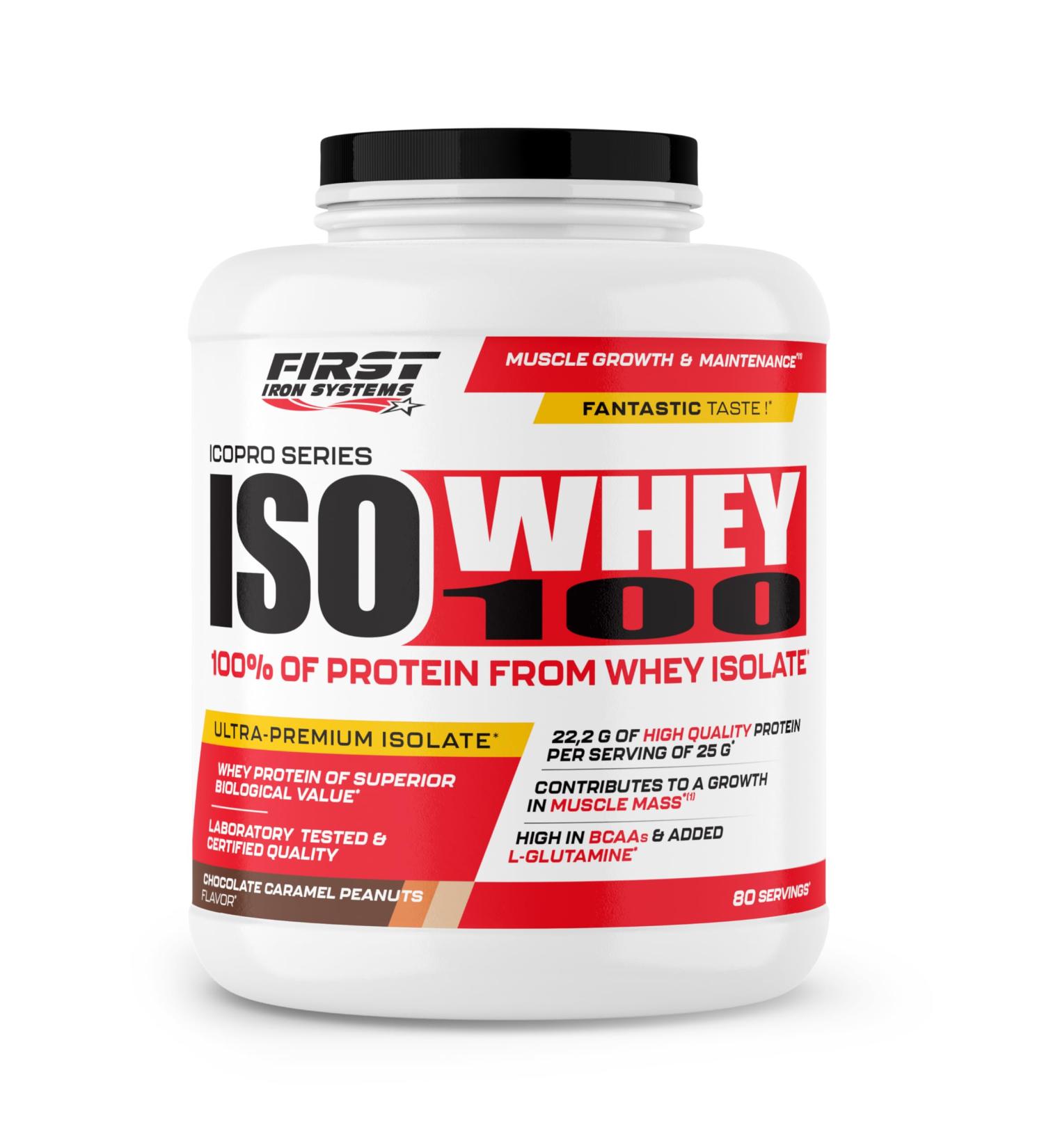 First Iron System ISO WHEY 100 2000g (Chocolate caramel peanuts)