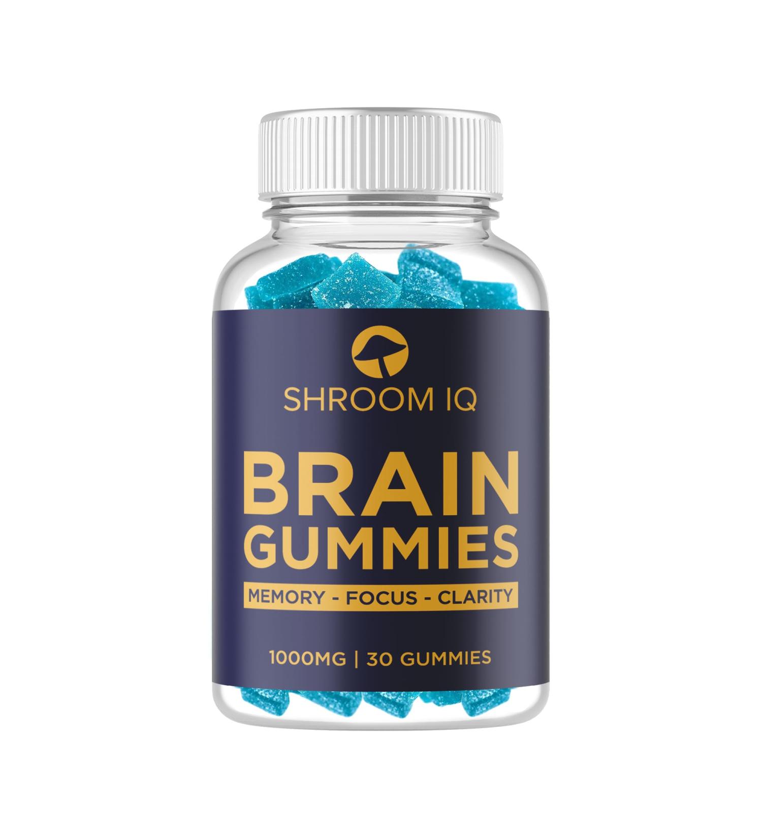 Shroom IQ Brain Supplements for Memory and Focus - Nootropic Gummies for Mental Health and Brain Booster