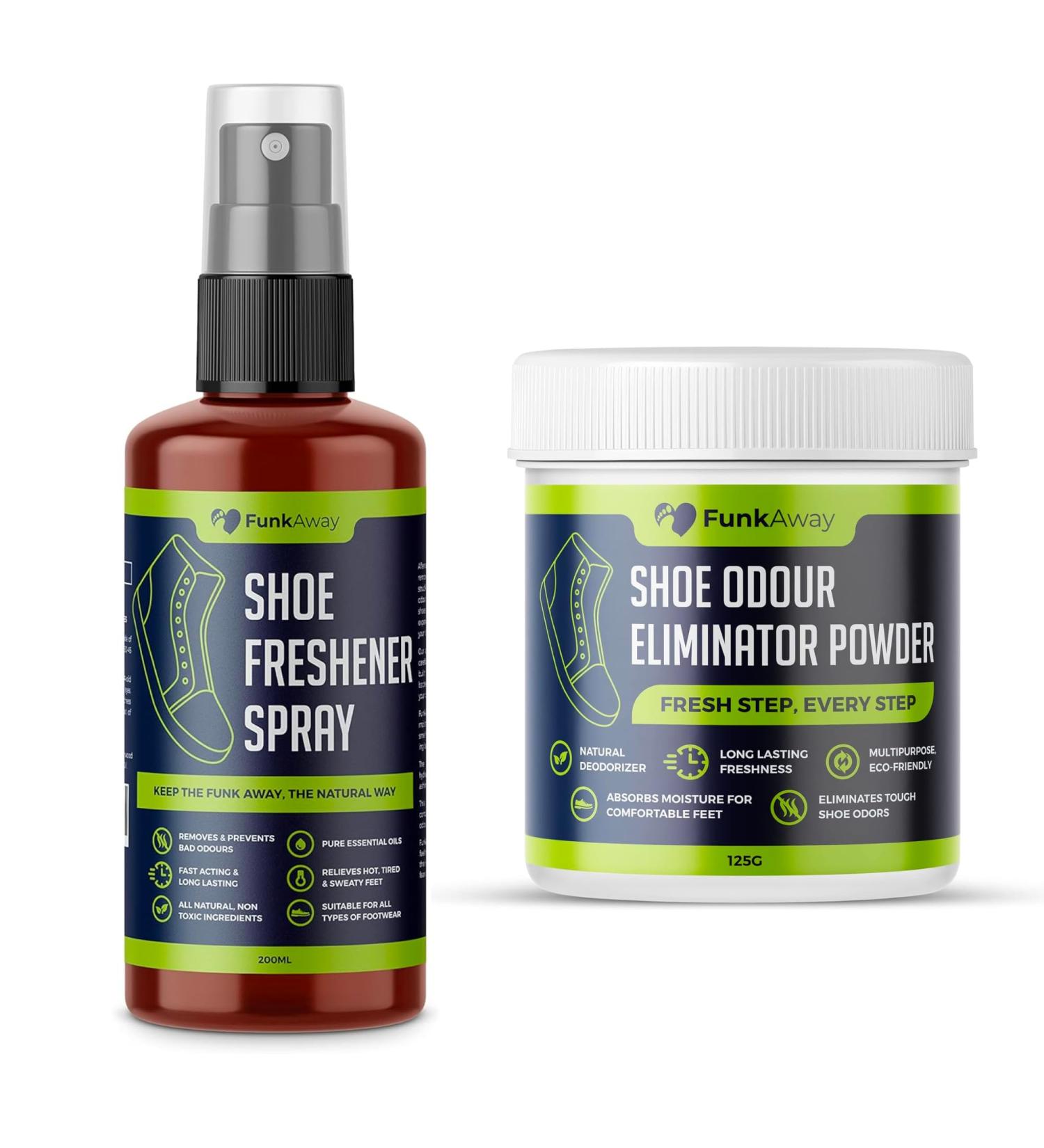 Shoe Freshener Spray & Shoe Odour Powder Bundle - Buy Online on GoSupps.com