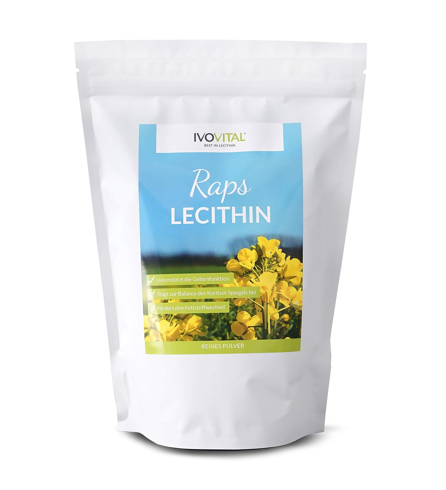 Buy Pure Rapeseed Lecithin Powder IVOVITAL - 600g Additive-Free for Optimal Health - Buy Online on GoSupps.com