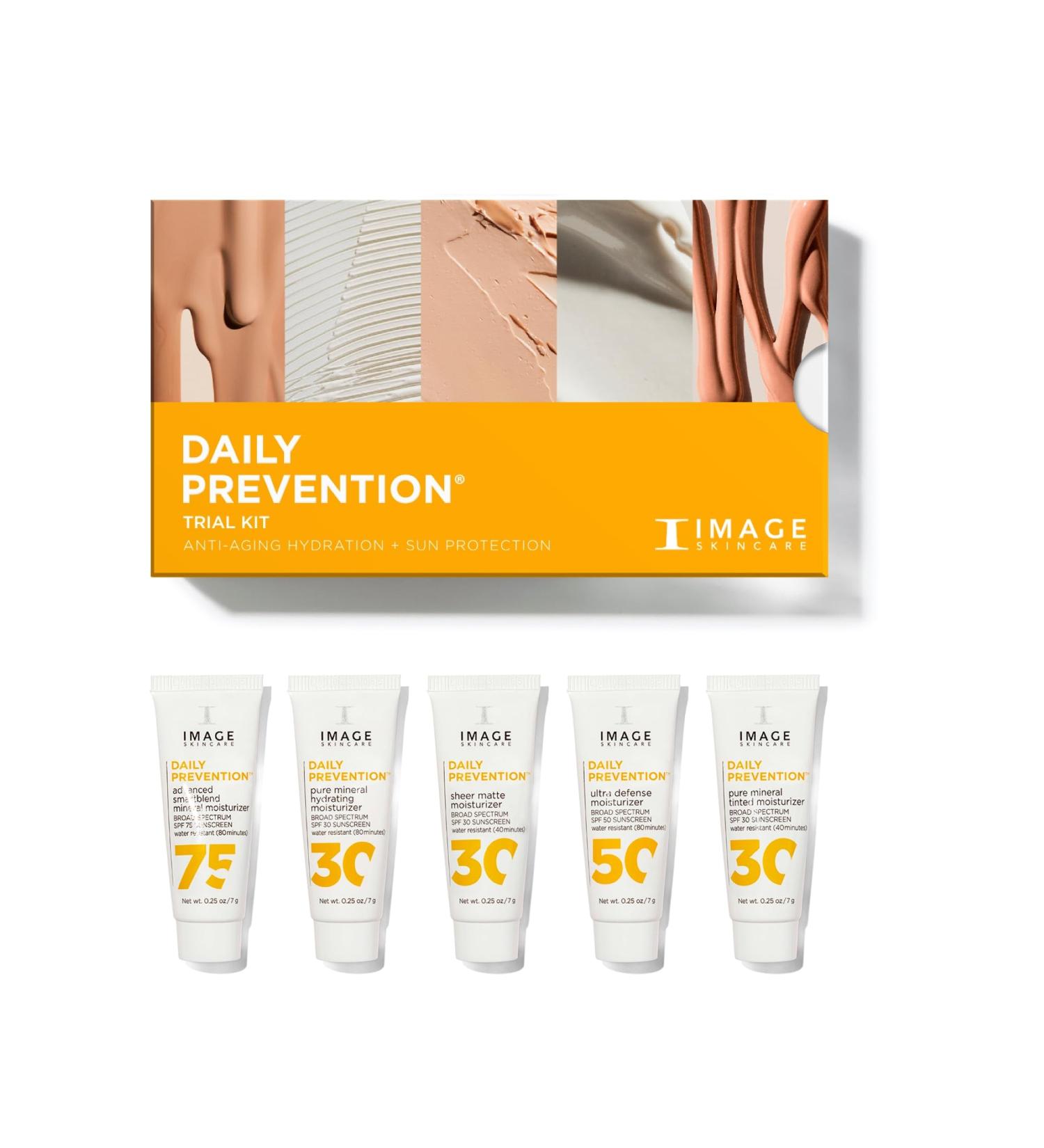 IMAGE Skincare DAILY PREVENTION Discovery Kit 5-Piece SPF Moisturizer Set & Broad Spectrum Sunscreen - Buy Online on GoSupps.com