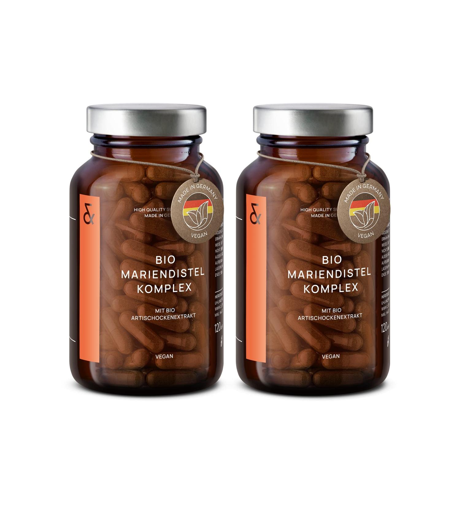Buy 2 Set Bio Milk Thistle Artichoke Complex - 240 Vegan Capsules for 120 Days - Rich in Silymarin & Bitter Substances - International Shipping Available - Buy Online on GoSupps.com