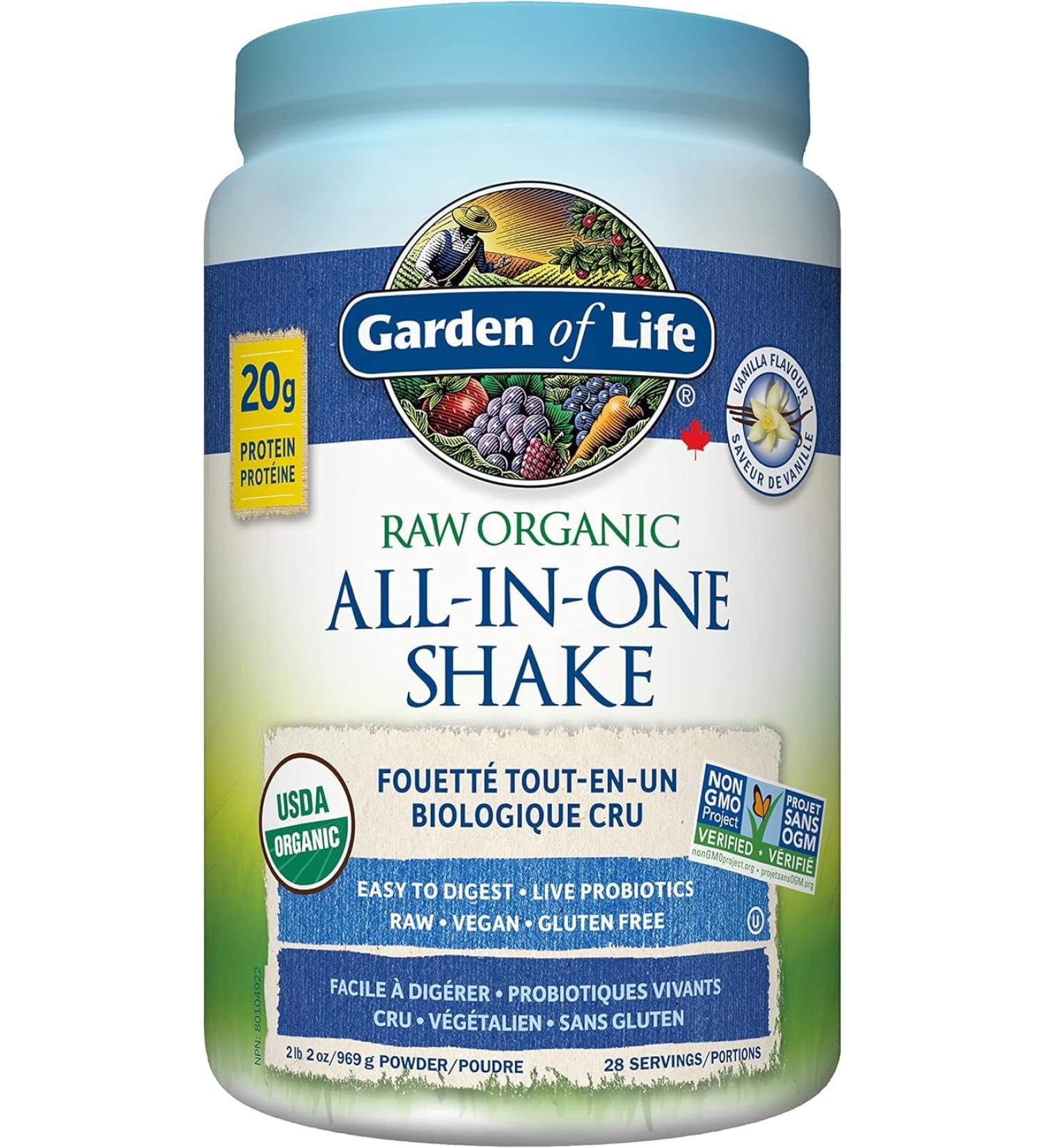 Buy GARDEN OF LIFE All in One Raw Vanilla Nutritional Shake - 969 GR | International Shipping Available - Buy Online on GoSupps.com