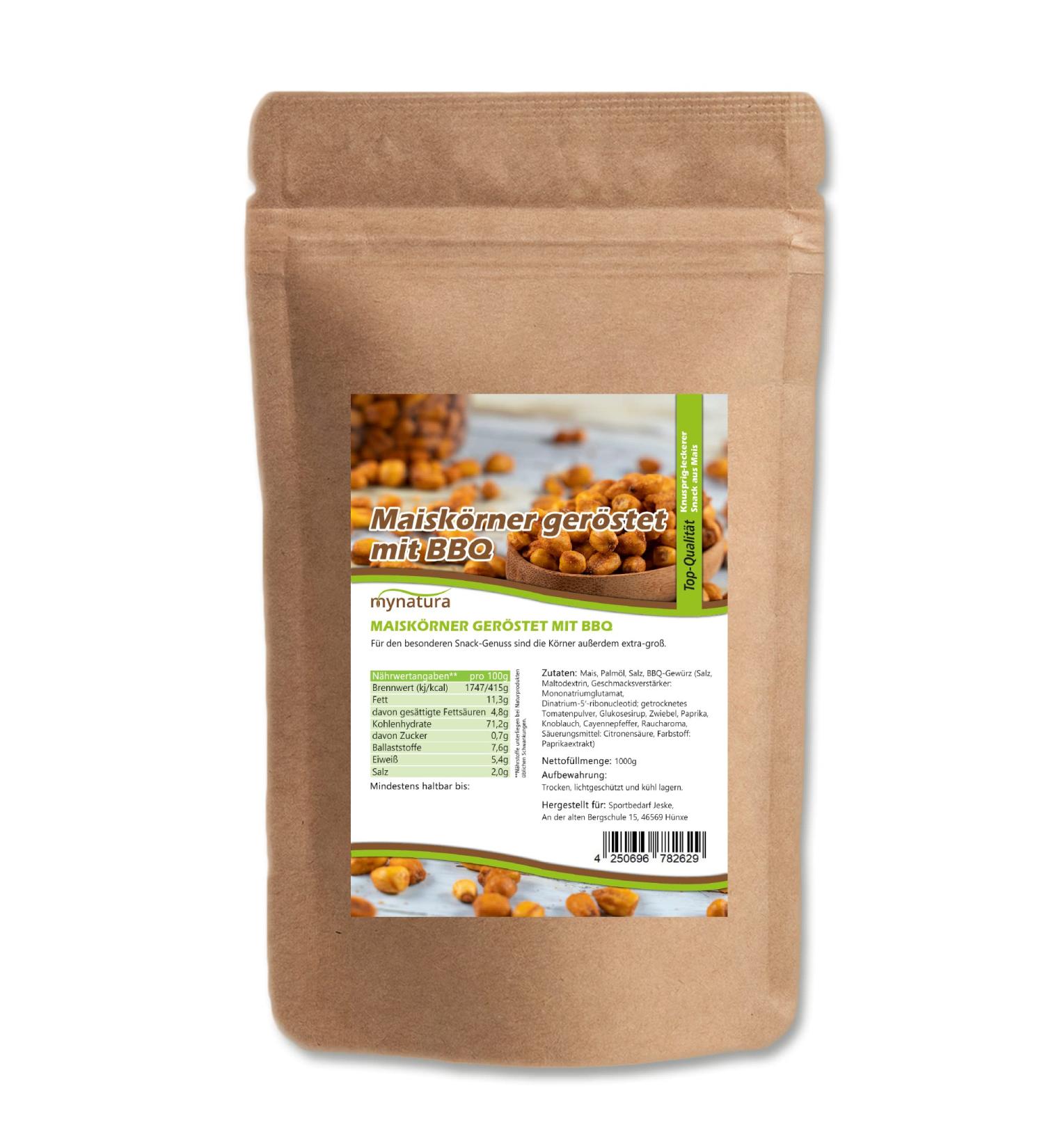 Mynatura Giant Corn Corners BBQ - Roasted Vegan Snack (2x1000g) - Salty Cereal Nibbles - International Shipping Available - Buy Online on GoSupps.com