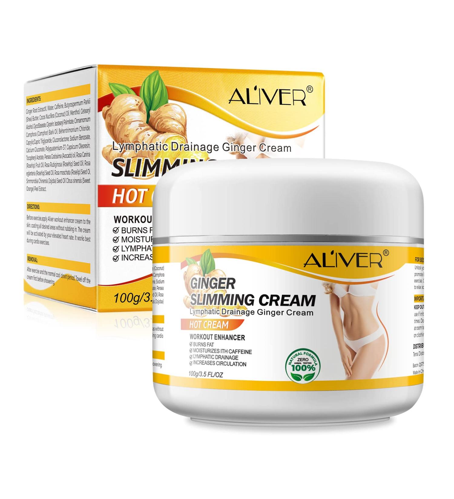 Ginger Slimming Cream | Hot Fat Burning Weight Loss Cream | Anti-Cellulite Belly Slimming Treatment | Soothing & Relaxing Full Body Tightening | Purple - Buy Online on GoSupps.com