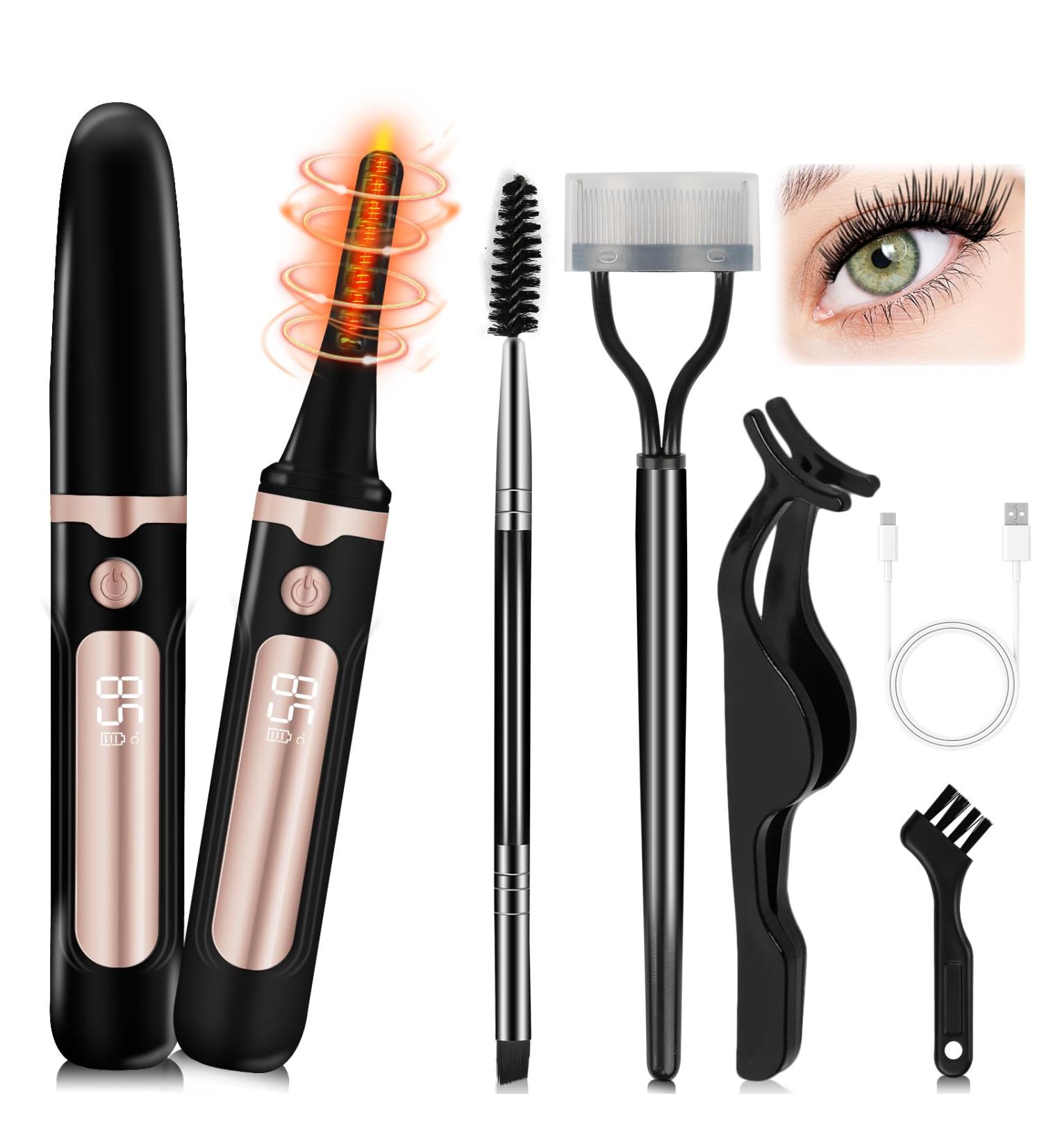Funnasting Heated Eyelash Curler - USB Rechargeable 4 Modes Anti-Burn LED Display | Perfect Gift for Women - Buy Online on GoSupps.com