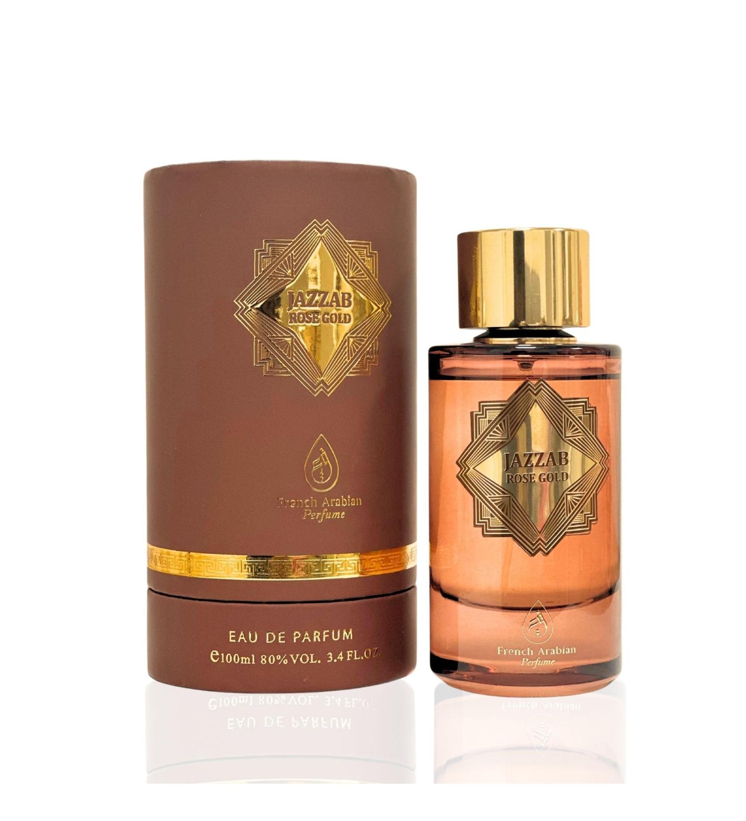 Jazzab Rose Gold Arab Perfume 100ml Rose Woody Amber Oud Perfume For Her Eau De Parfum 100ml Fresh Scent Spray for Women - Buy Online on GoSupps.com