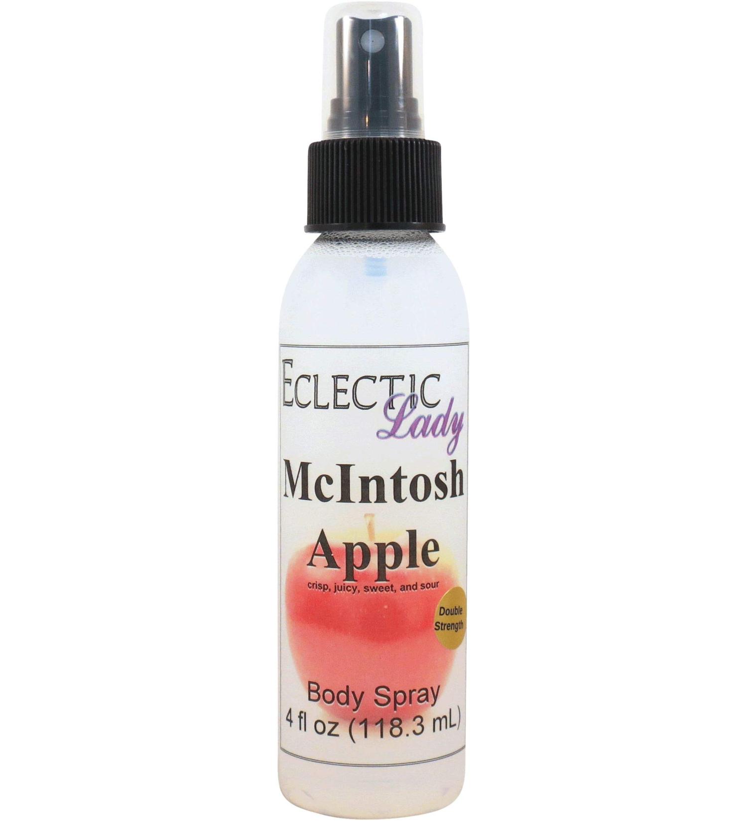 McIntosh Apple Body Spray (Double Strength) 4 ounces Body Mist for Women with Clean Light & Gentle Fragrance Long Lasting Perfume with Comforting Scent for Men & Women Cologne with Soft Subtle 4 Fluid Ounces (Double Strength) - Buy Online on GoSupps.com