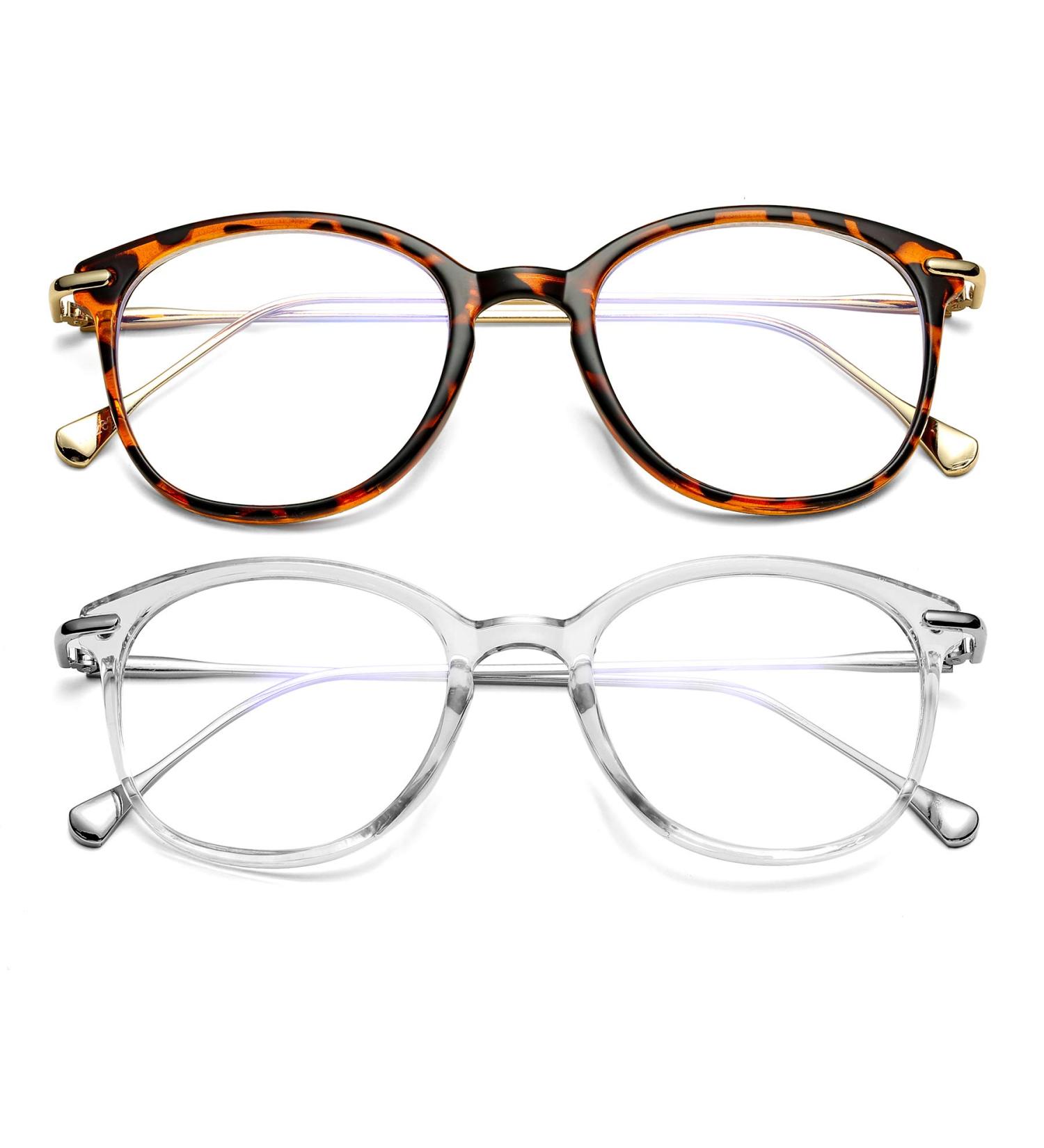 Buy AZORB 2 Pack Blue Light Blocking Glasses for Women - Round Retro Leopard Eyewear | International Shipping Available - Buy Online on GoSupps.com
