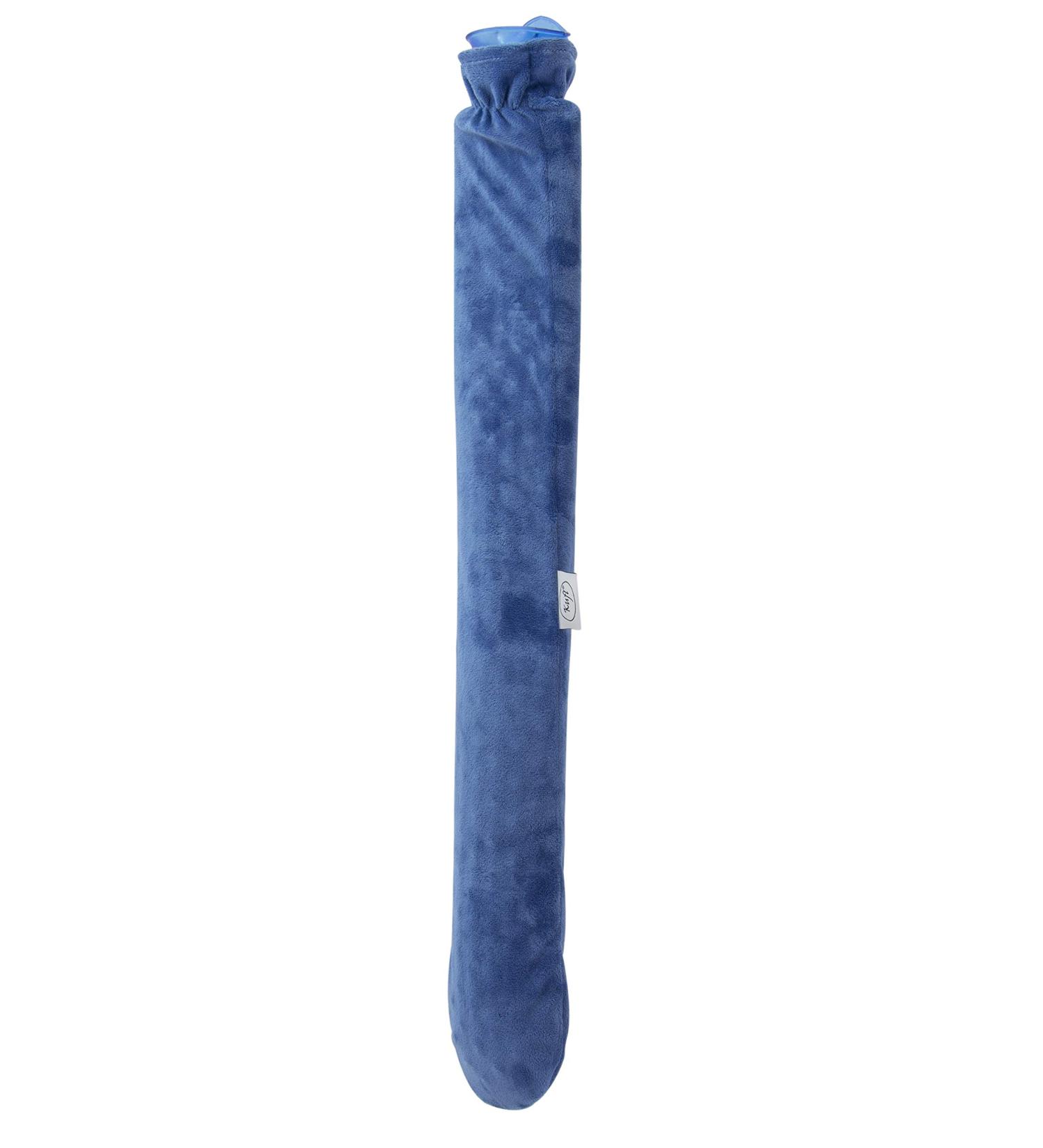 Long Hot Water Bottle with Cover for Neck Shoulder & Stomach 80cm / 2.5L Blue | Comfort & Relief - Buy Online on GoSupps.com