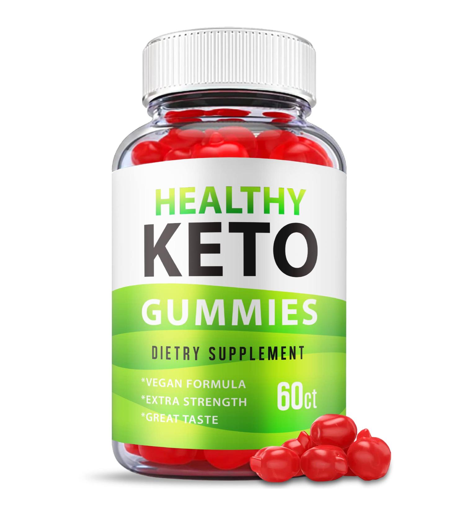 Healthy Keto Gummies - Official Vegan Formula with Apple Cider Vinegar and Vitamin B12 - 60 Gummies for Weight Loss and Energy Boost - Buy Online on GoSupps.com