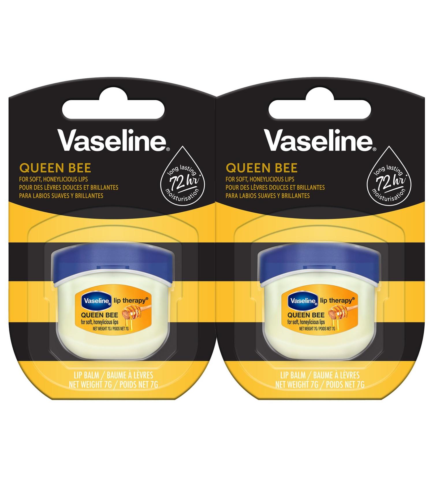  Vaseline Vaseline Lip Therapy 7G Queen Bee - Nourishing Lip Balm for Optimal Hydration with Honey - Queen Bee (Pack of 2) - Buy Online on GoSupps.com