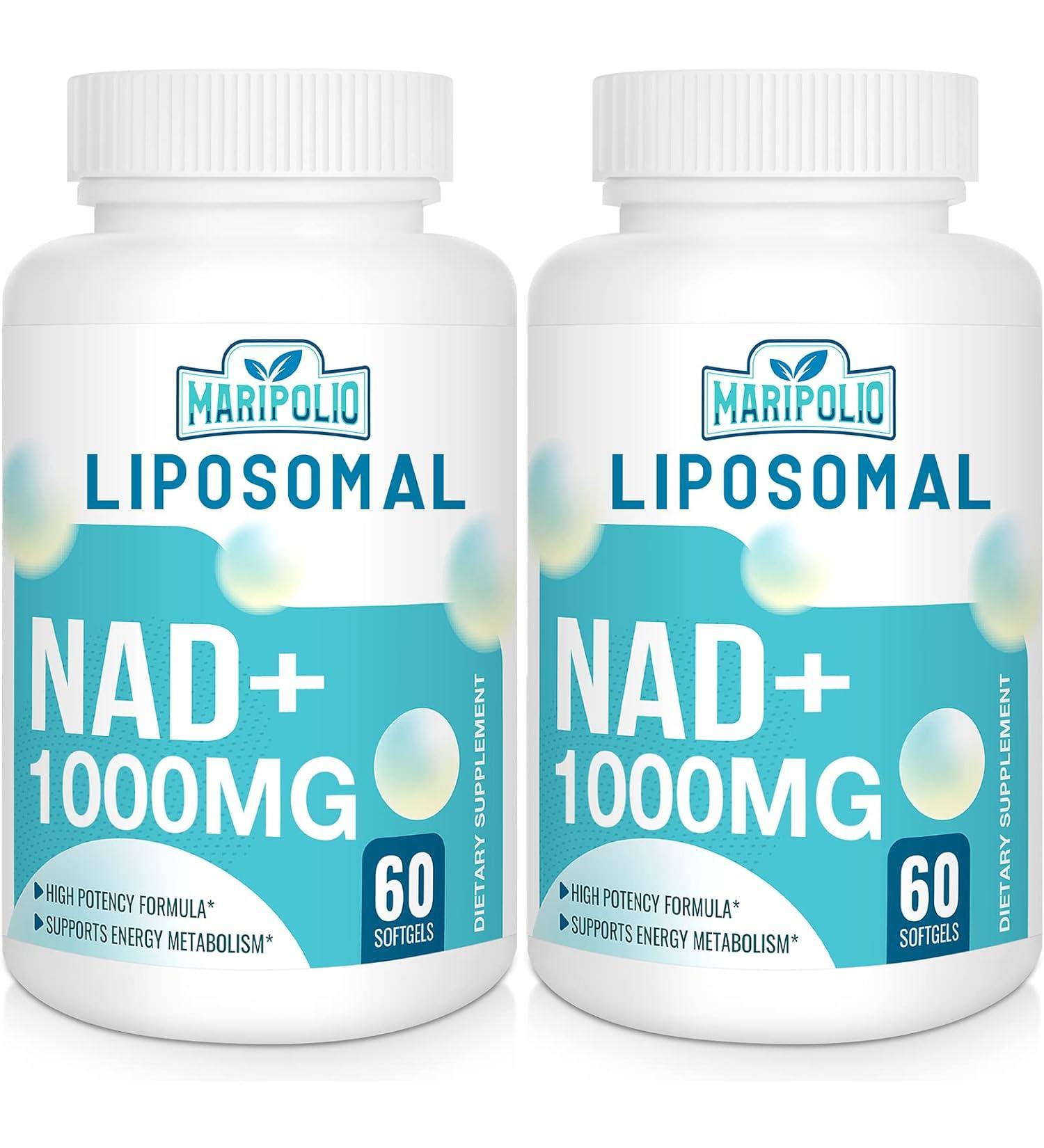 Maripolio Liposomal NAD+ 1000 mg - 60 Softgel - Pack of 2 - Buy Online on GoSupps.com