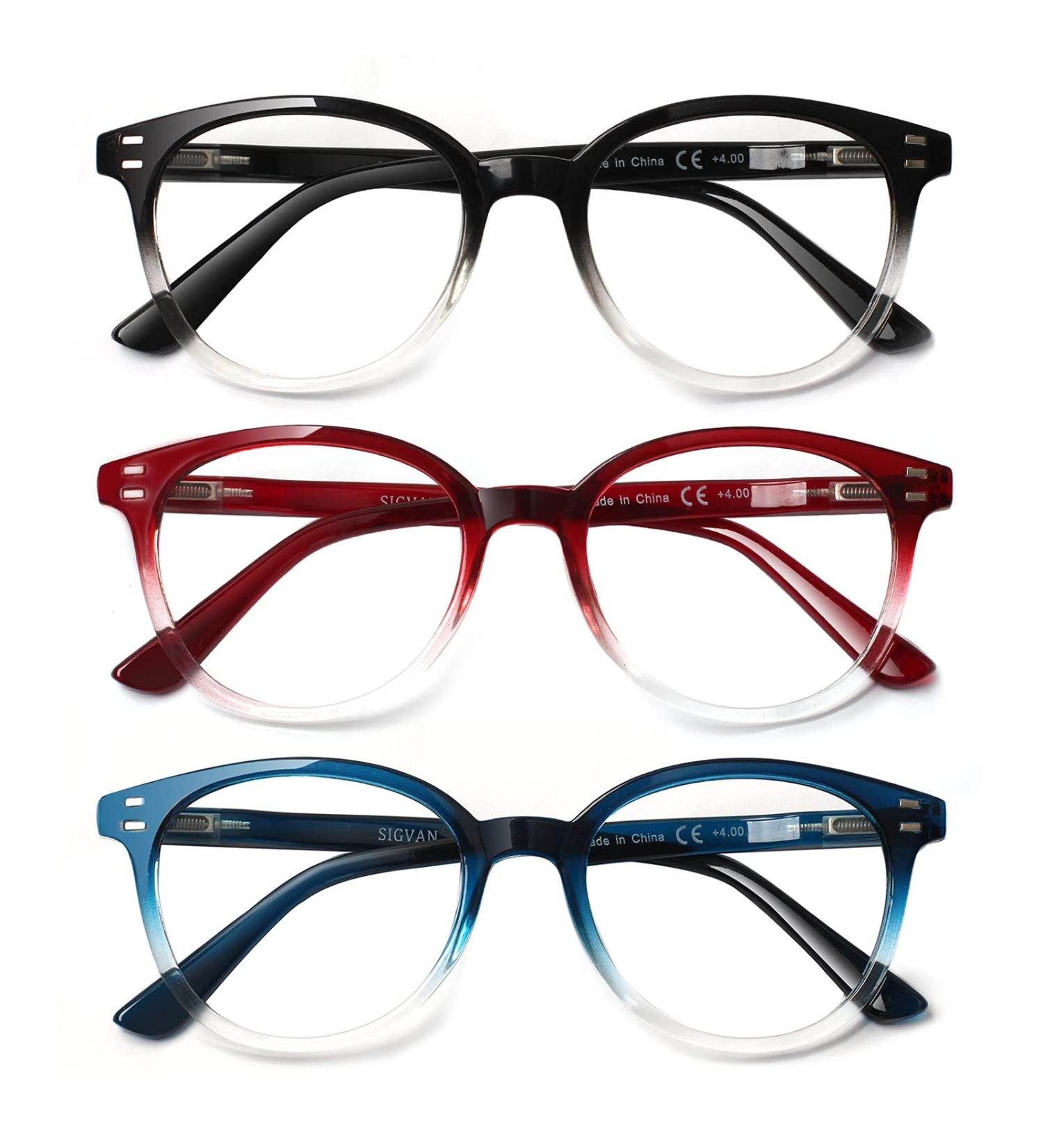 3 Pack Stylish Reading Glasses Spring Hinge Black/Tortoise 2.25x for Men and Women - Buy Online on GoSupps.com