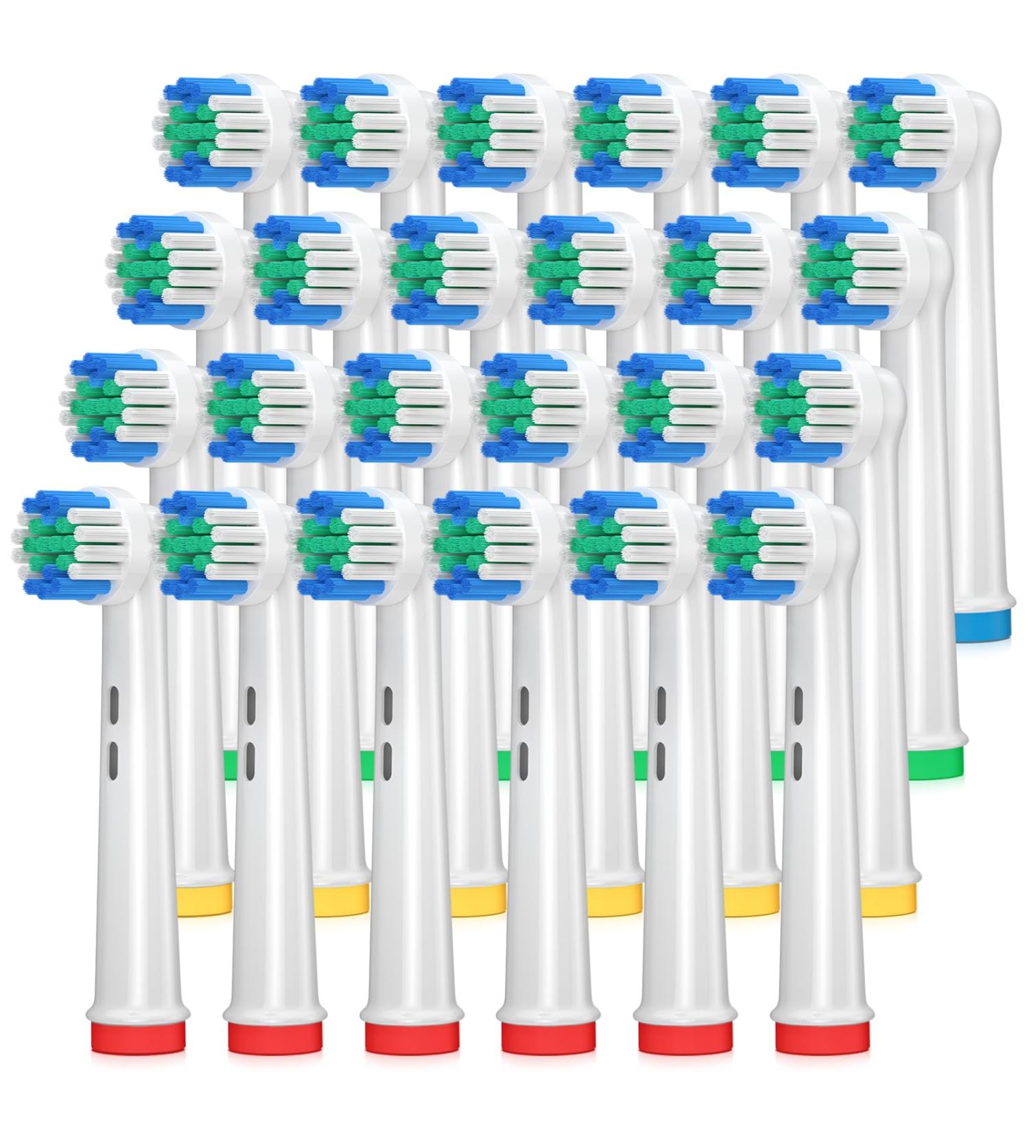 Anjocare 24 Pack Replacement Brush Heads for Oral B Electric Toothbrush - Compatible with Pro 1000/5000/7000 & Vitality - Rechargeable Brush Heads (White) - Buy Online on GoSupps.com