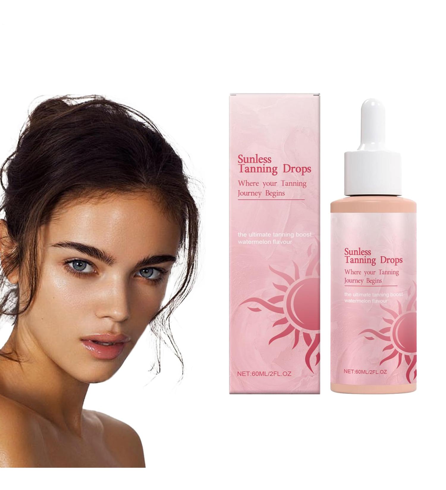 Gouttes de bronzage sans soleil 60 ml gouttes de bronzage prendre gouttes bronzantes sans soleil pour le visage et le corps gouttes de bronzage potables pour le visage - Buy Online on GoSupps.com