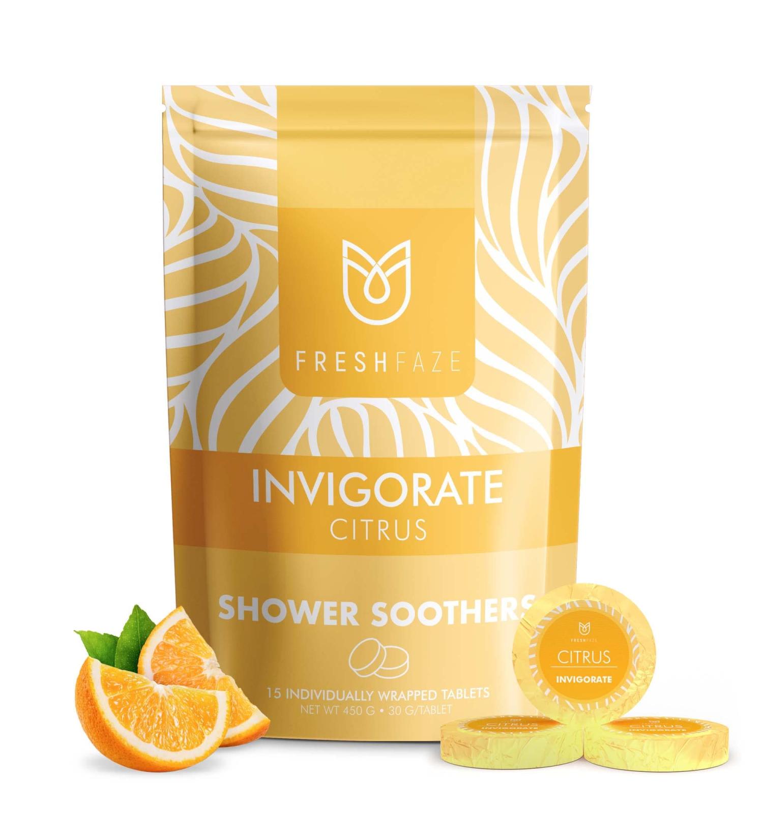 Fresh Faze Citrus Shower Steamer - Self Care Aromatherapy Gift for Women - Organic Essential Oil Shower Bombs - 15 Tablets Citrus Scent - Buy Online on GoSupps.com