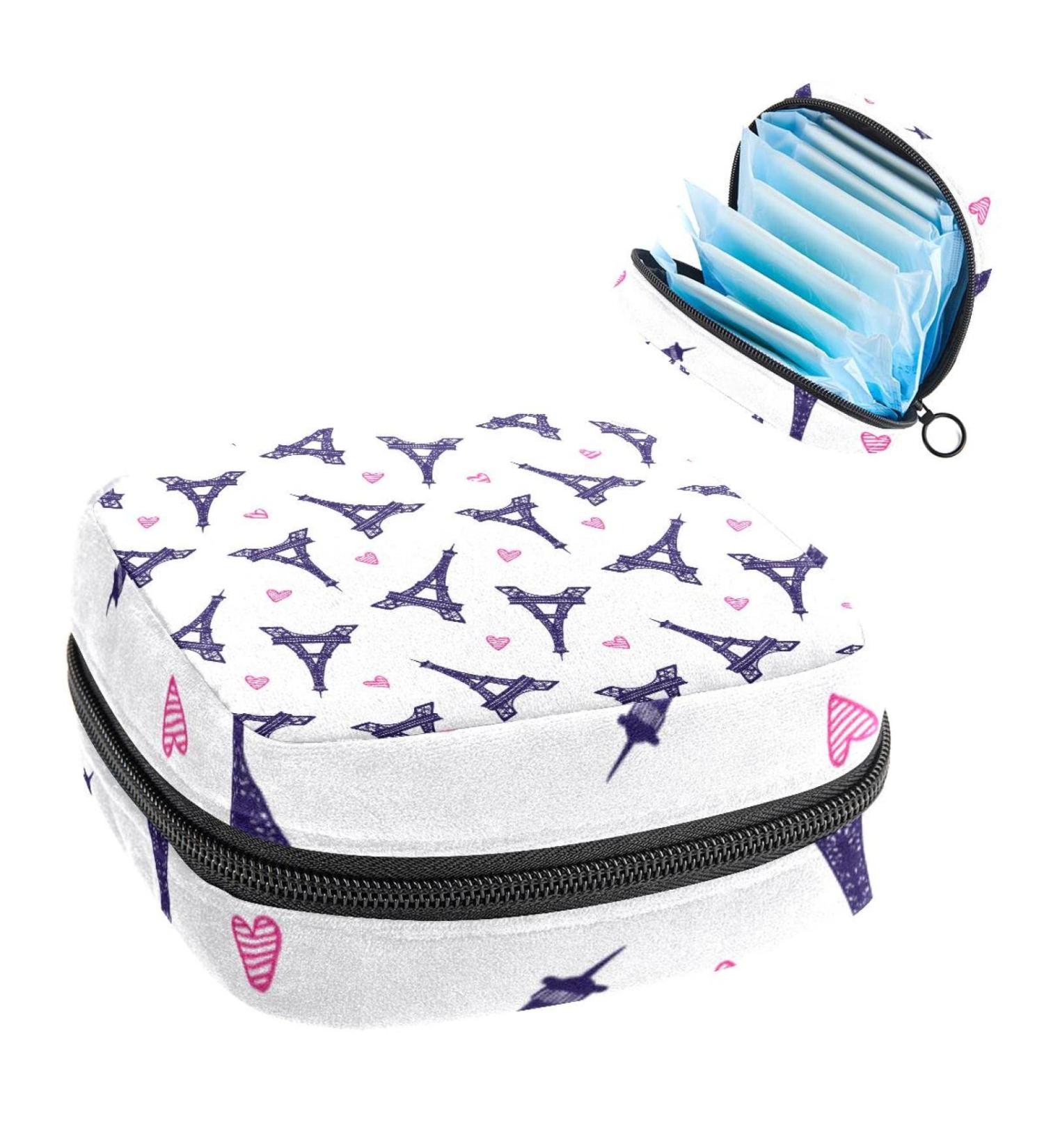 Anna Cowper Paris Eiffel Tower Menstrual Cup Pouch - Portable Period Bag for Women - Multi-colored - Buy Online on GoSupps.com