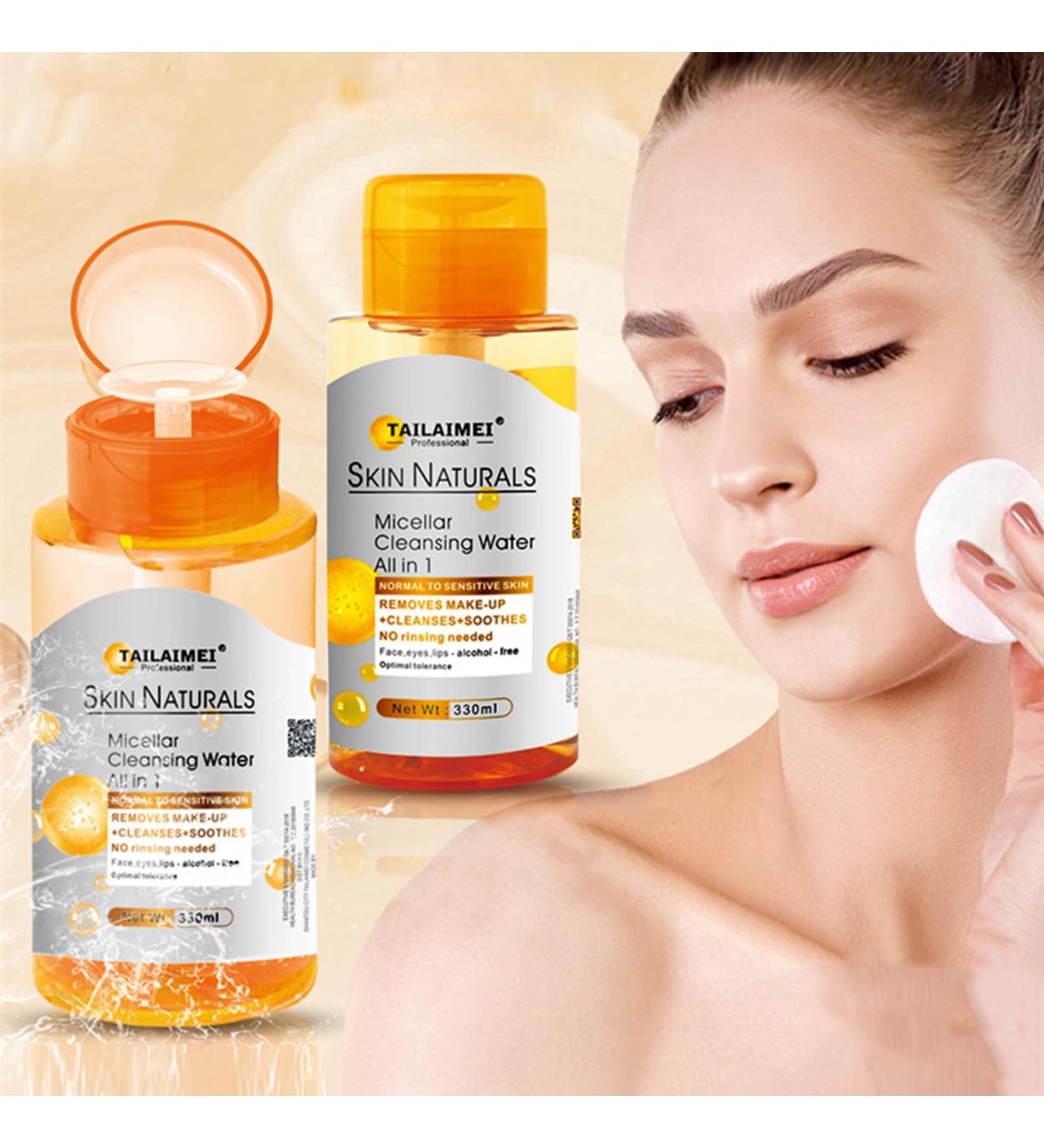 Micellar Vitamin C Water For All Skin Type - Vitamin C + Brighten Skin Renew Cleansing Water Face Cleanser for Dissolving Makeup & Remove Daily Impurities Makeup Remover 400ml - Buy Online on GoSupps.com
