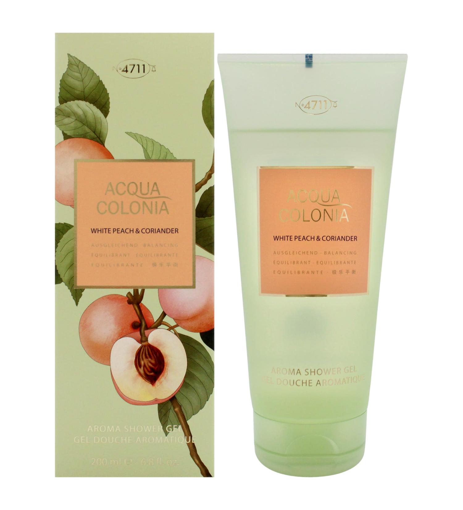 Muelhens 4711 Acqua Colonia White Peach & Coriander Shower Gel for Women - 6.8 oz | International Shipping Available - Buy Online on GoSupps.com