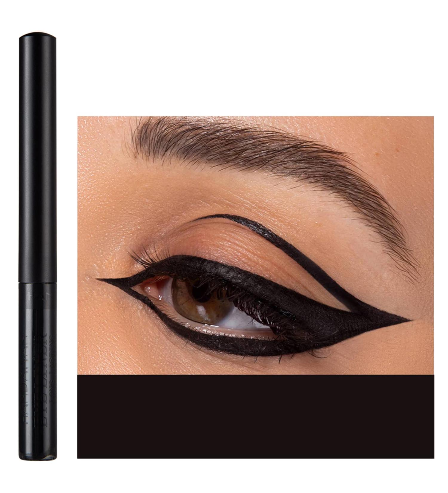 Long-Lasting Waterproof Black Matte Liquid Eyeliner - Highly-Pigmented Eye Makeup Tool - Buy Online on GoSupps.com