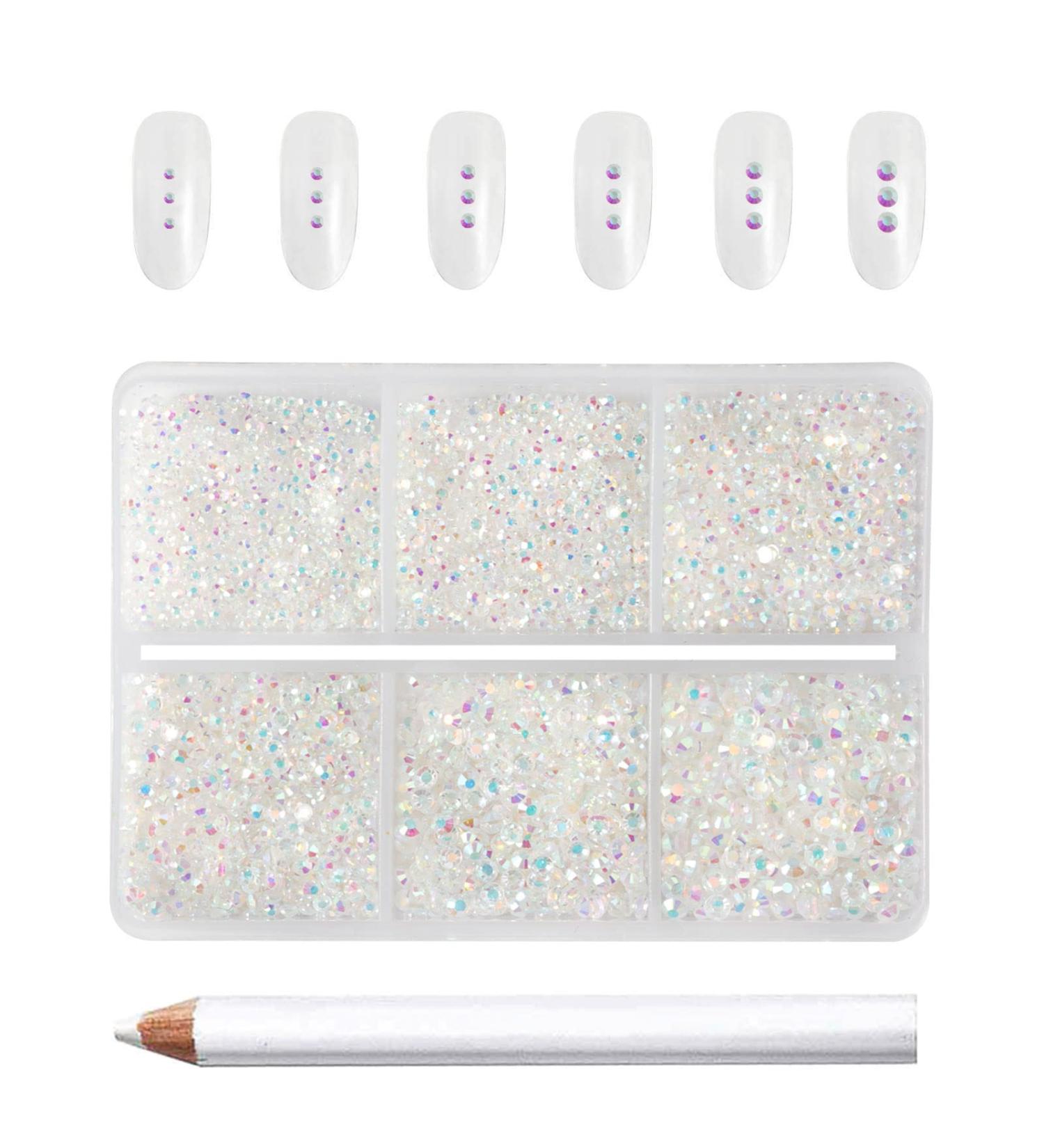 Beadsland 7200PC Flatback Rhinestones - Clear Nail Gemstones for Handicrafts Mixed Sizes SS3-SS10 includes Wax Pencil Kit - Buy Online on GoSupps.com